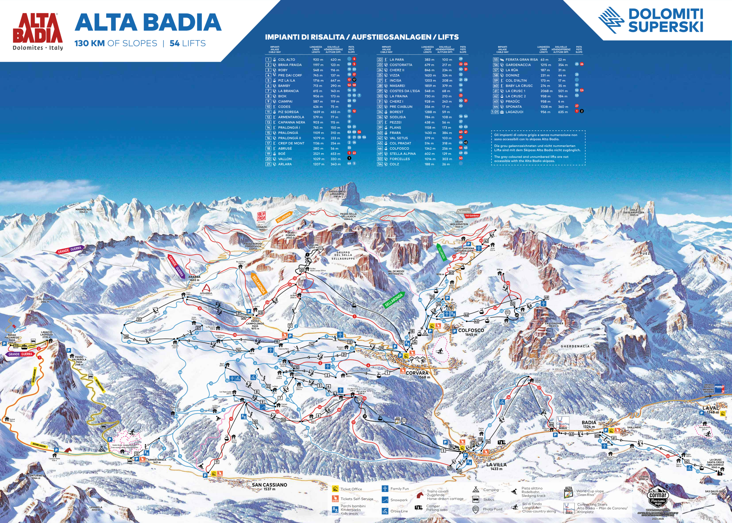 Alta Badia Ski Map