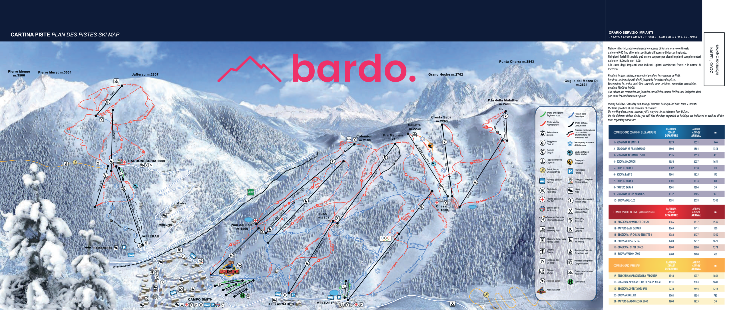 Bardonecchia Ski Map