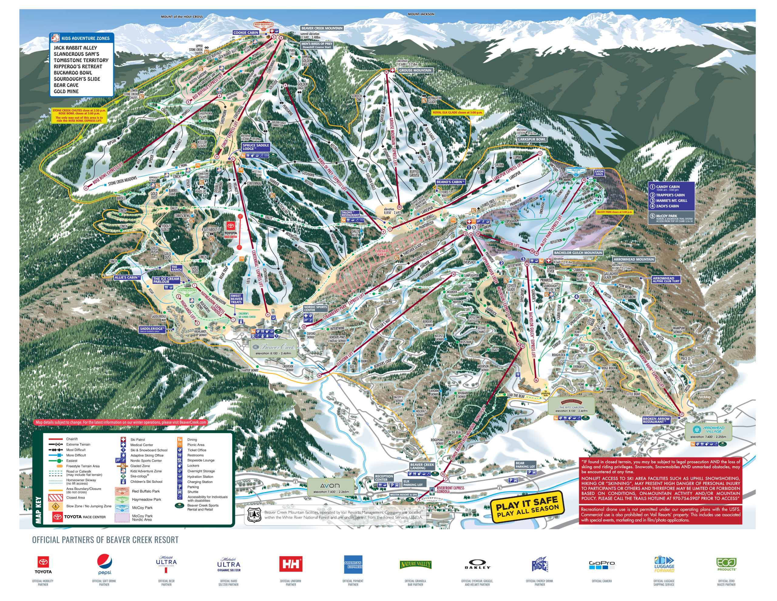 Beaver Creek Ski Map
