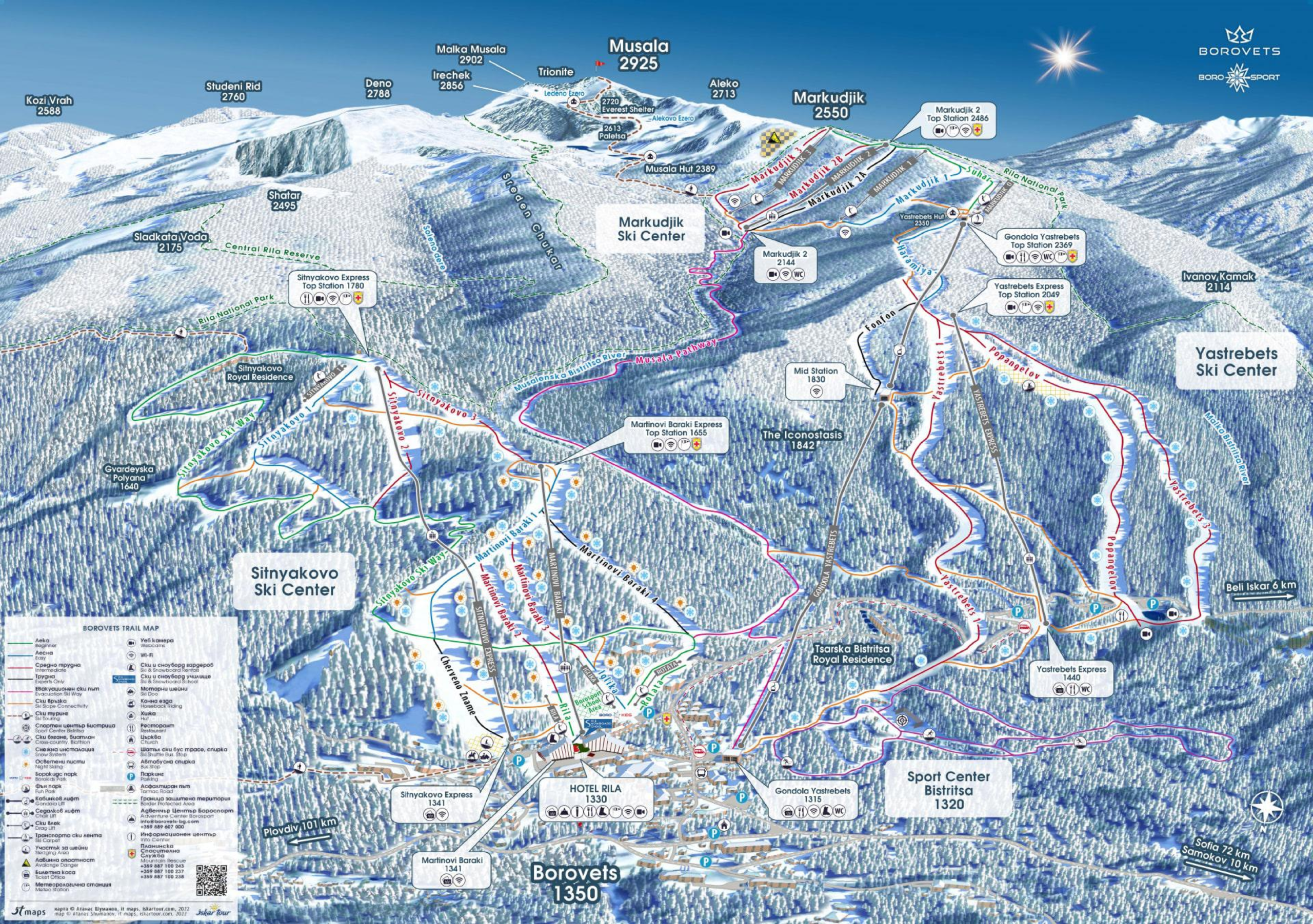Borovets Ski Map