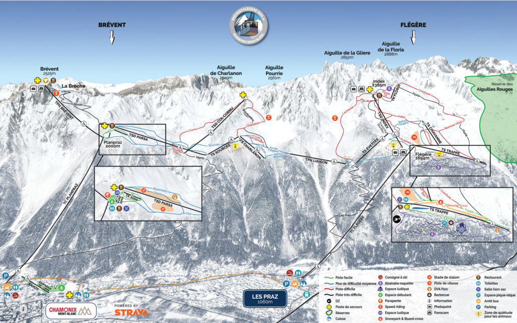 Brevent (And Flegere) ski map