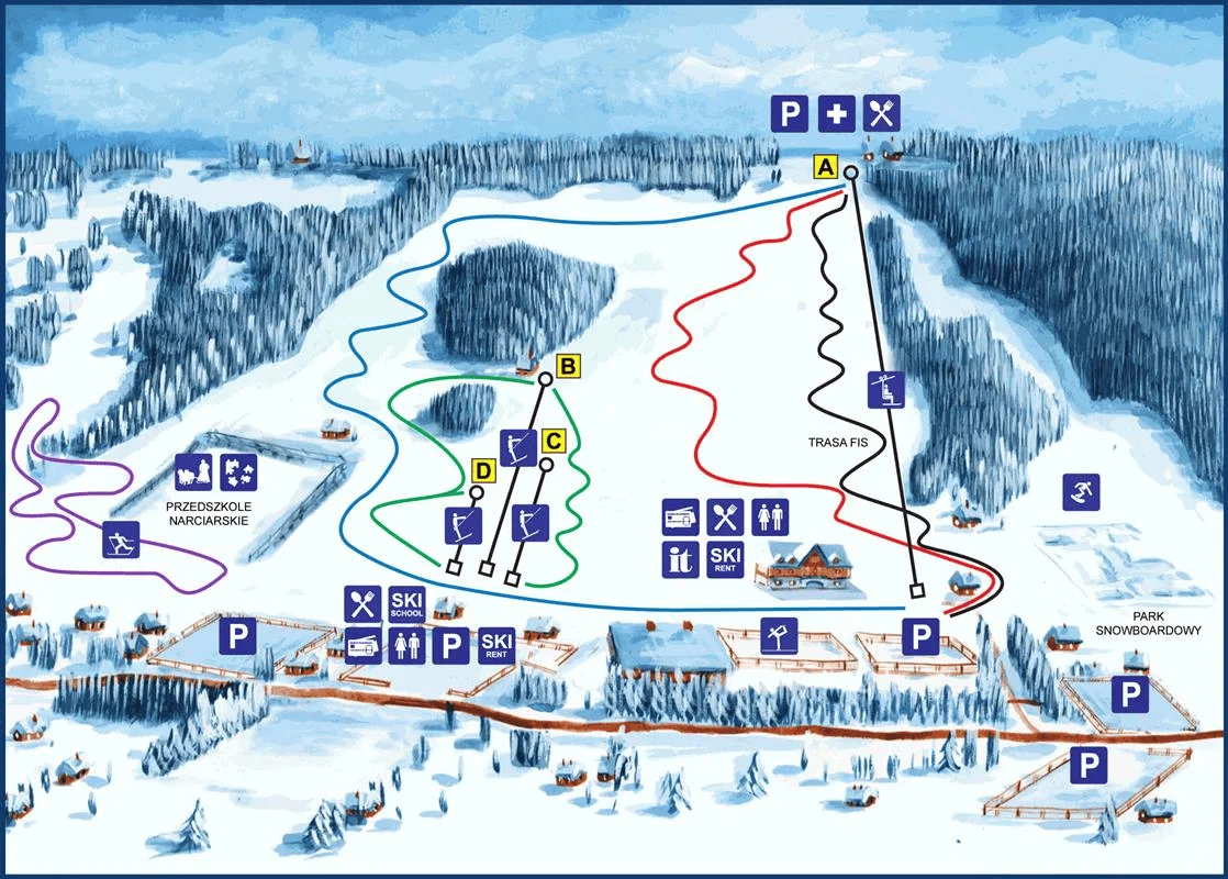 Harenda ski map