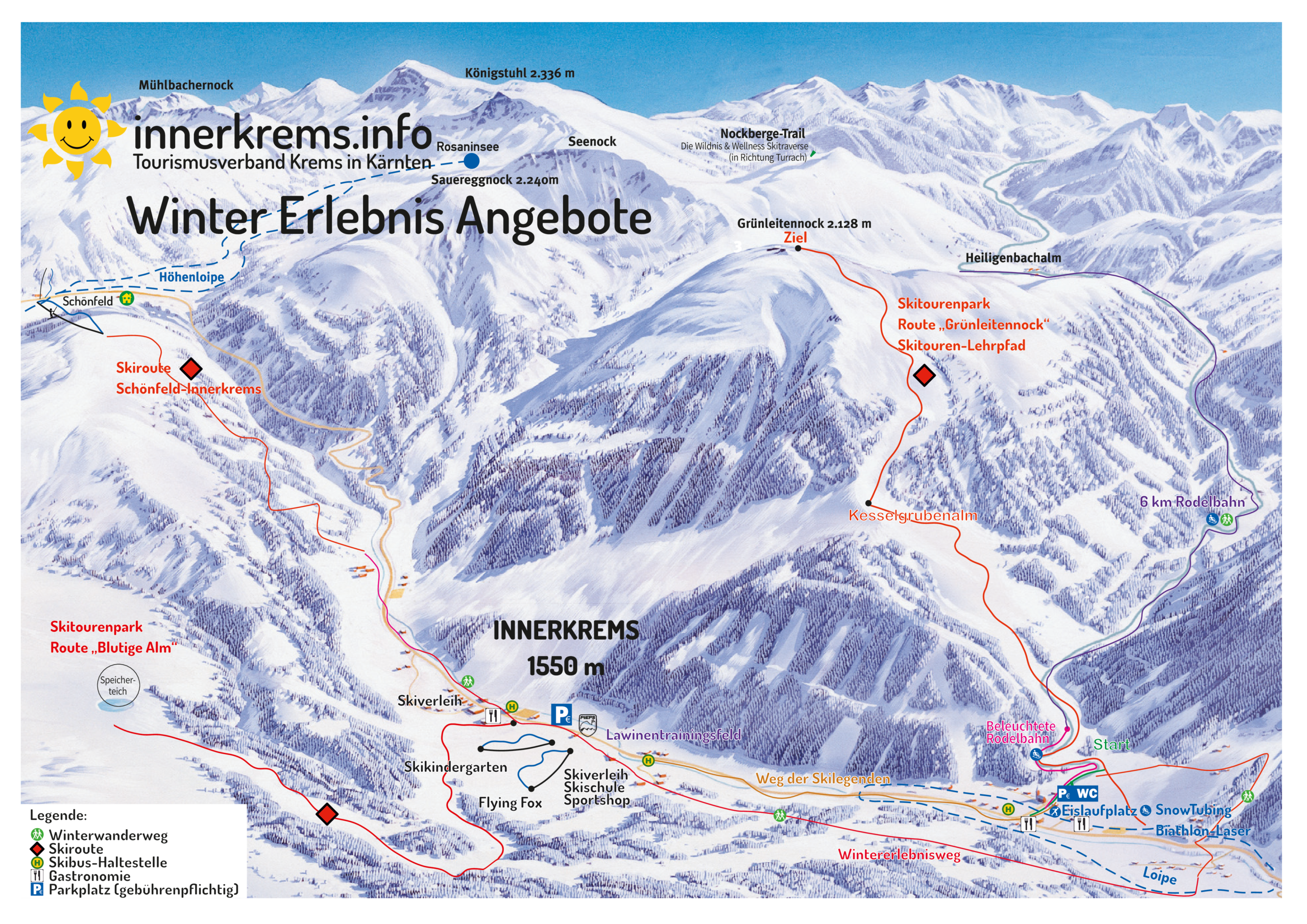 Innerkrems Ski Map