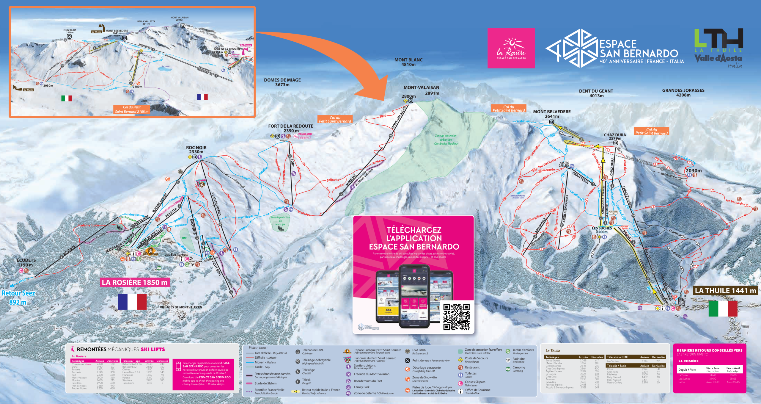 La Thuile Ski Map