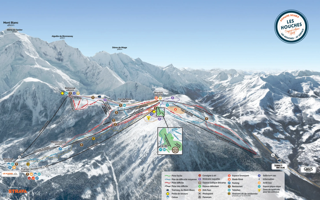 Les Houches Ski Map