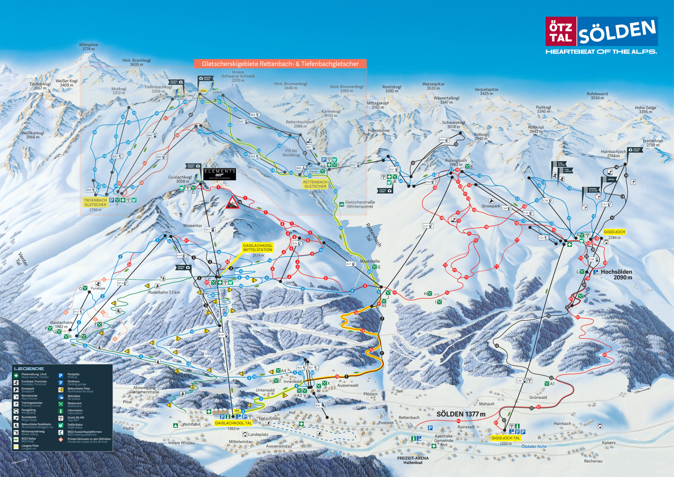 Sölden Ski Map