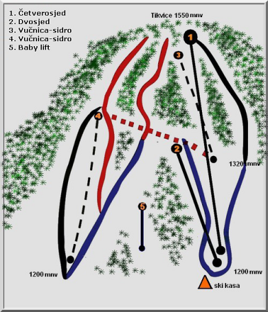 Adria Ski - Kupres Ski Map