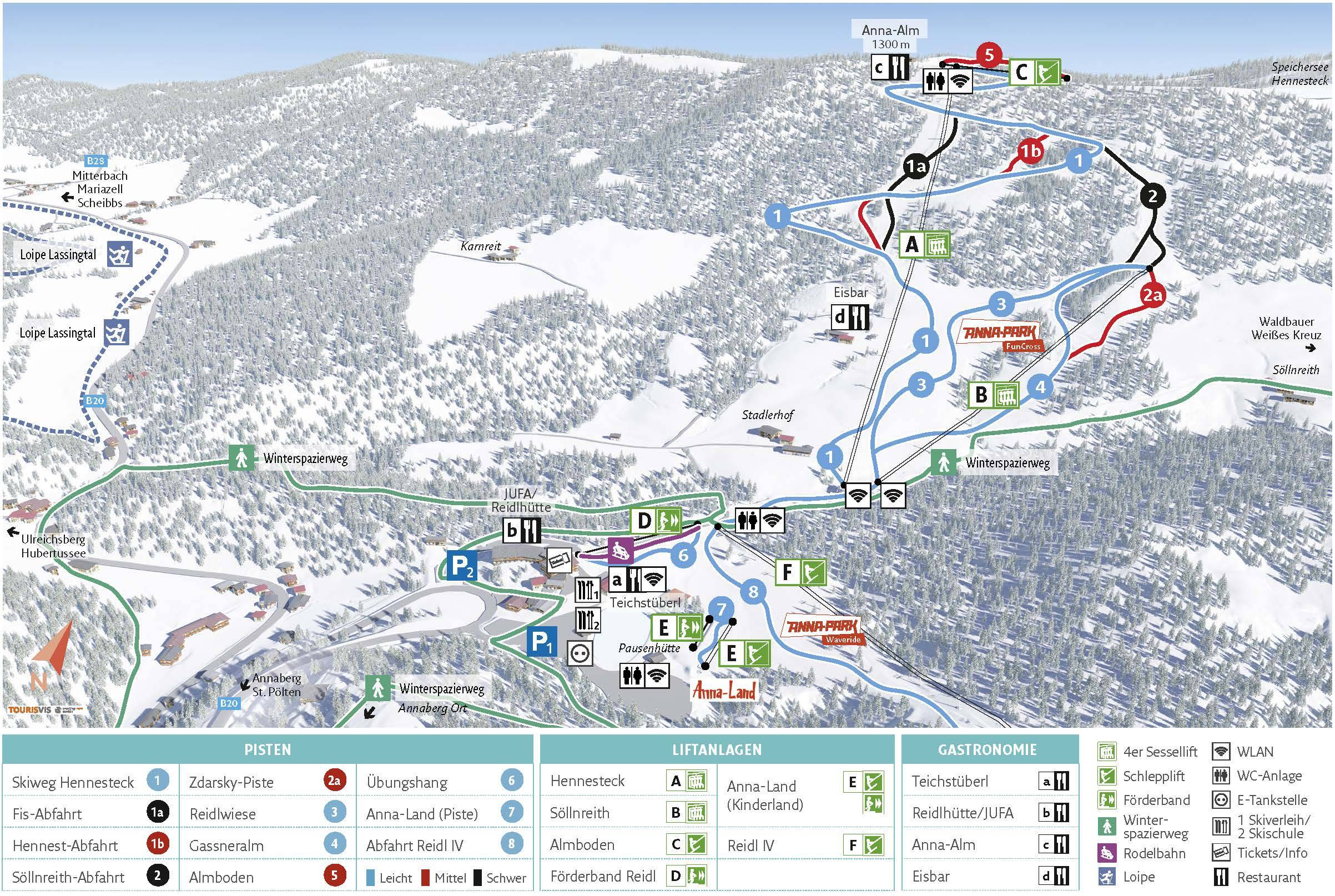 Annaberg Ski Map