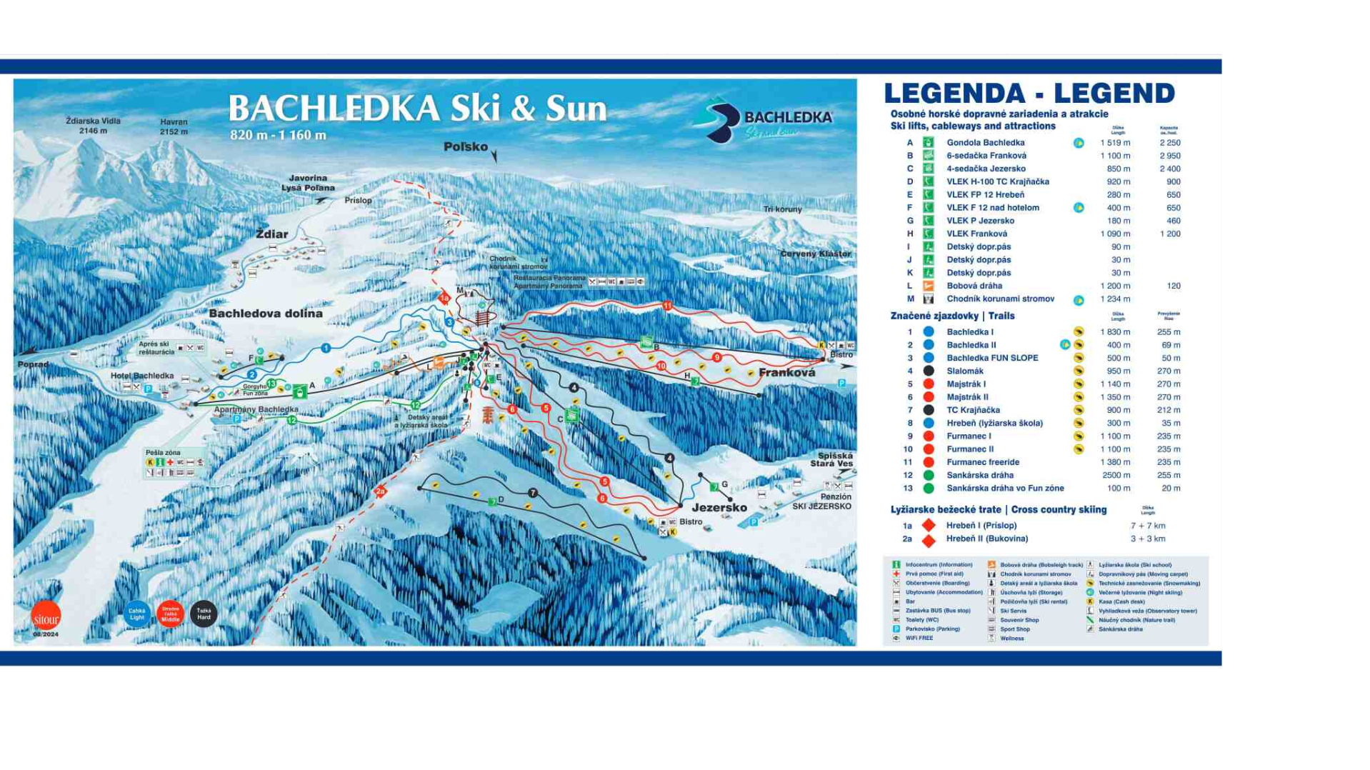Bachledka Ski Map
