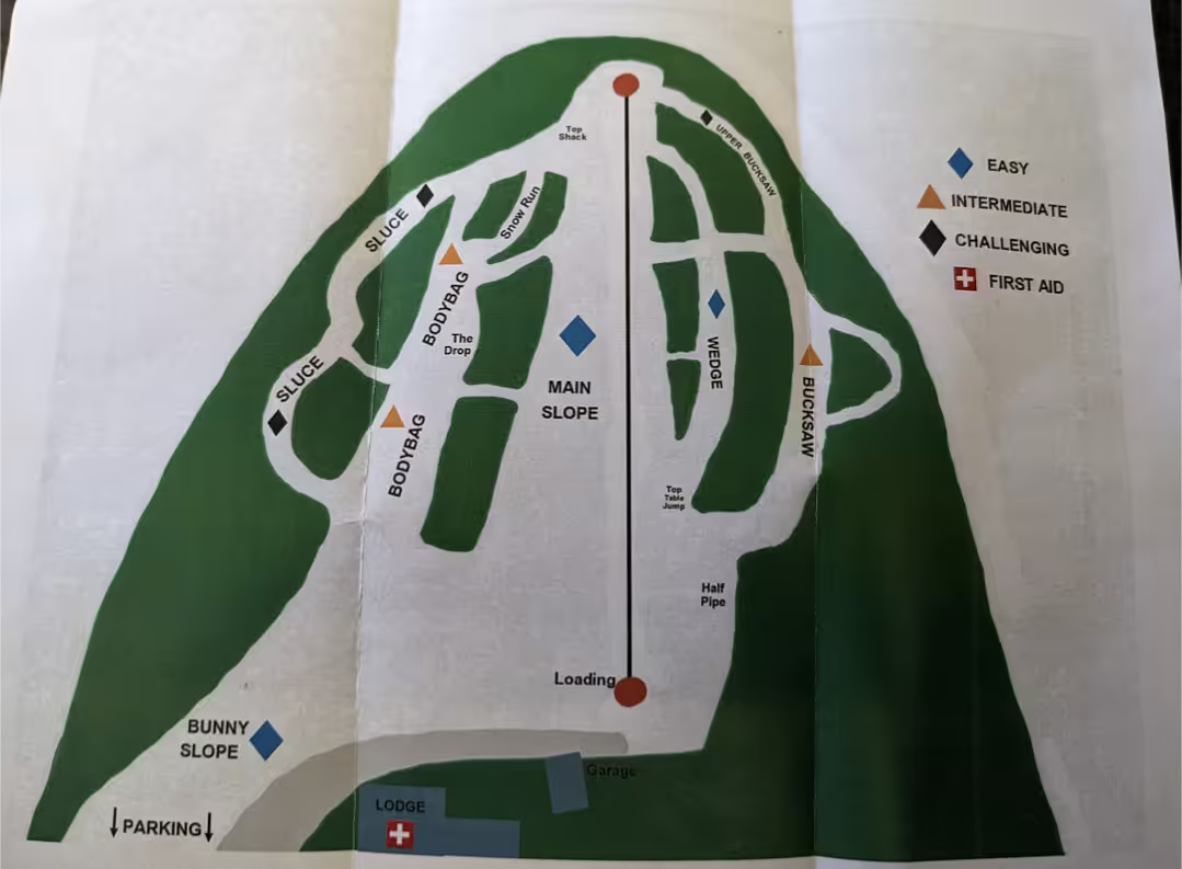 Baker Mountain Ski Map Baker Mountain Ski Map