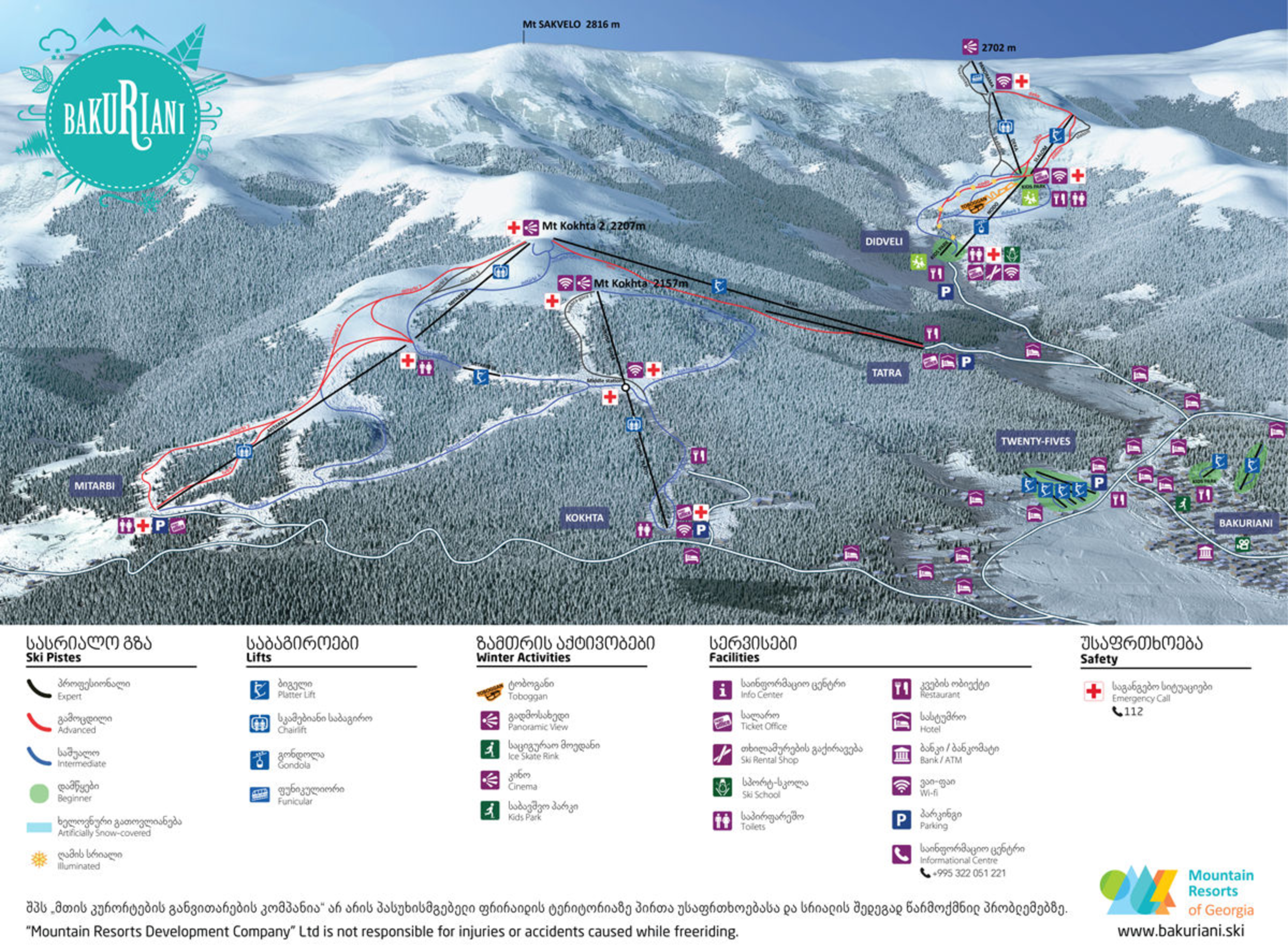 Bakuriani Ski Map