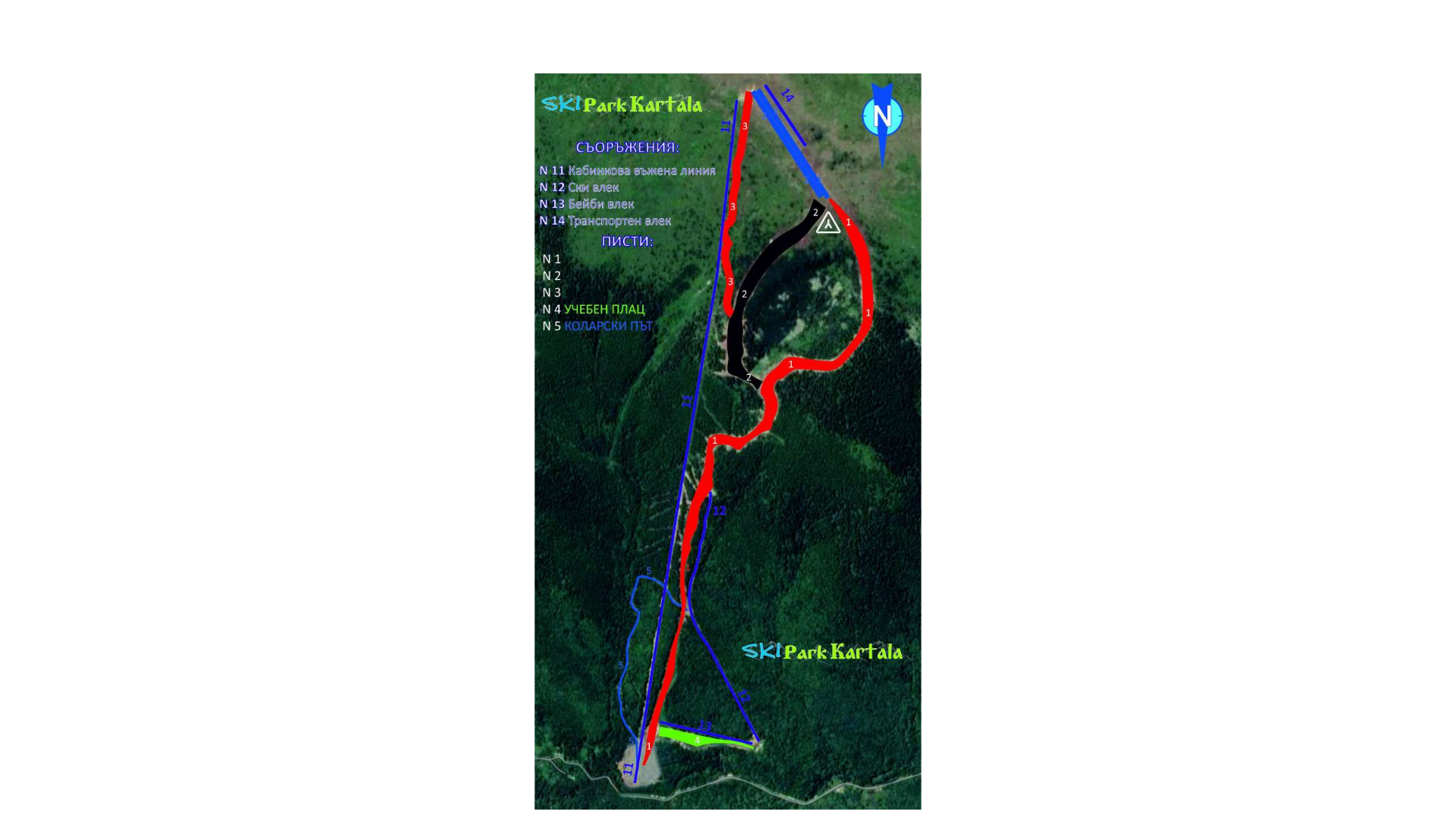 Bodrost Ski Map