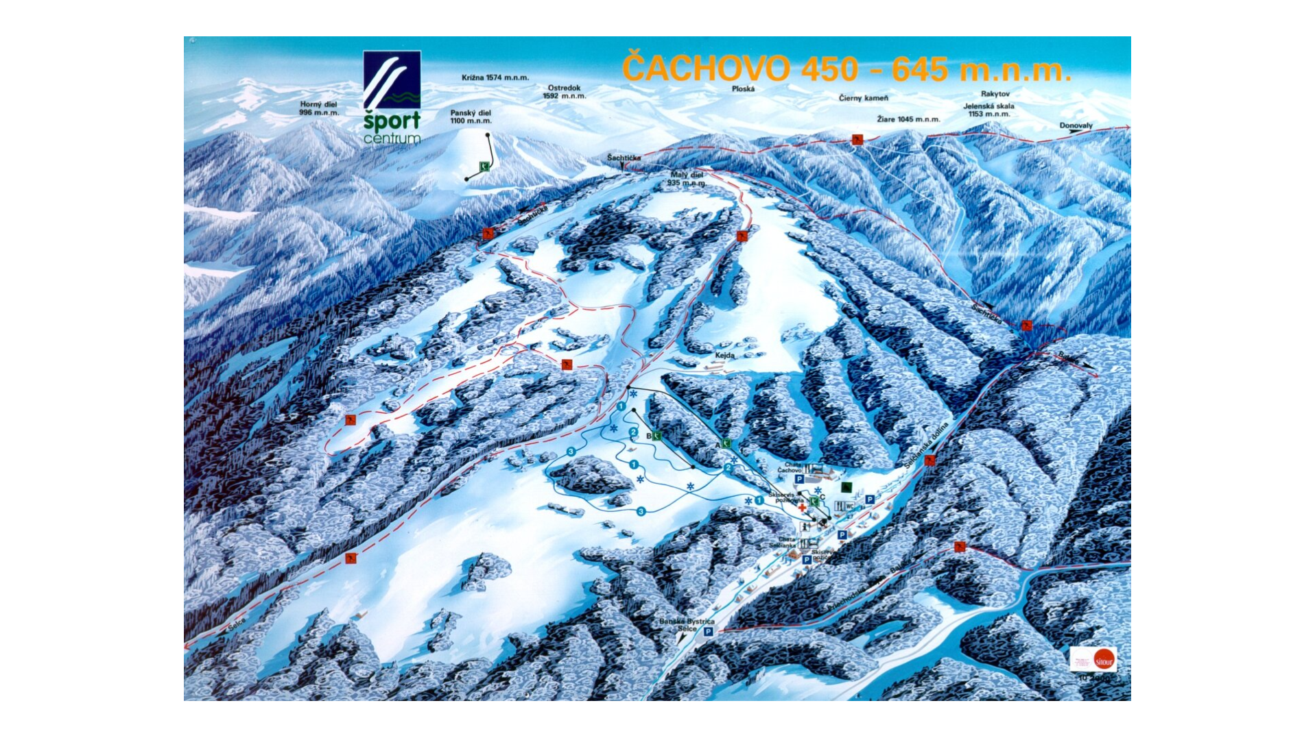 Čachovo - Selce Ski Map