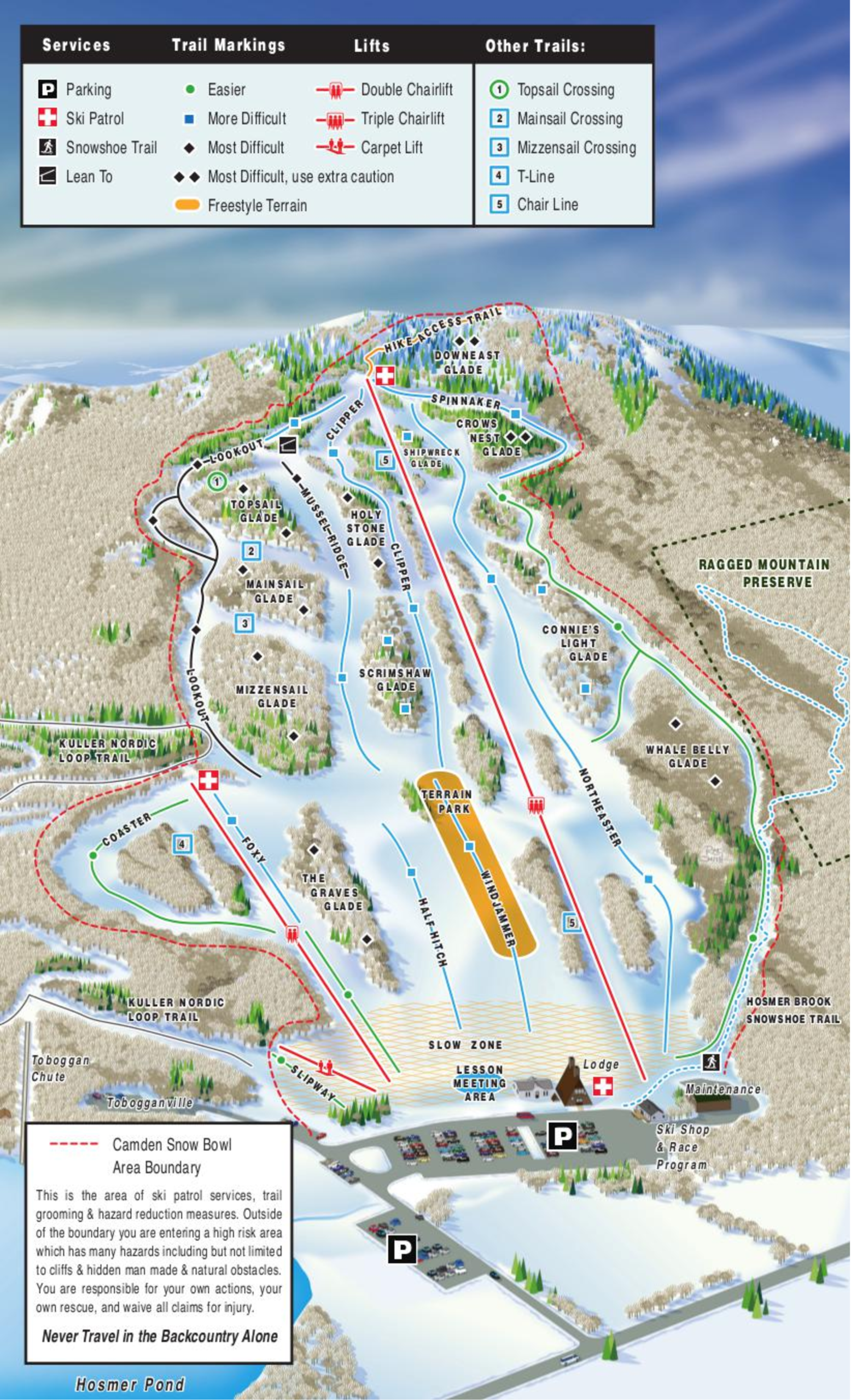 Camden Snow Bowl Ski Map Camden Snow Bowl Ski Map