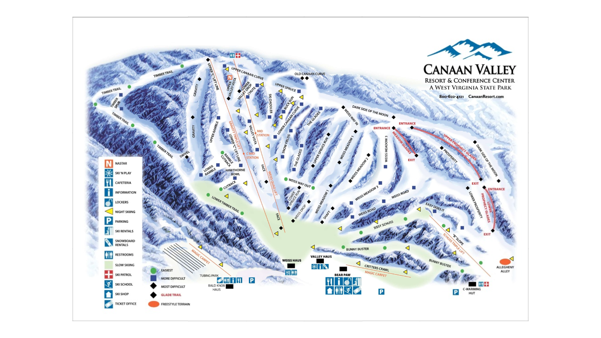 Canaan Valley Resort Ski Map Canaan Valley Resort Ski Map