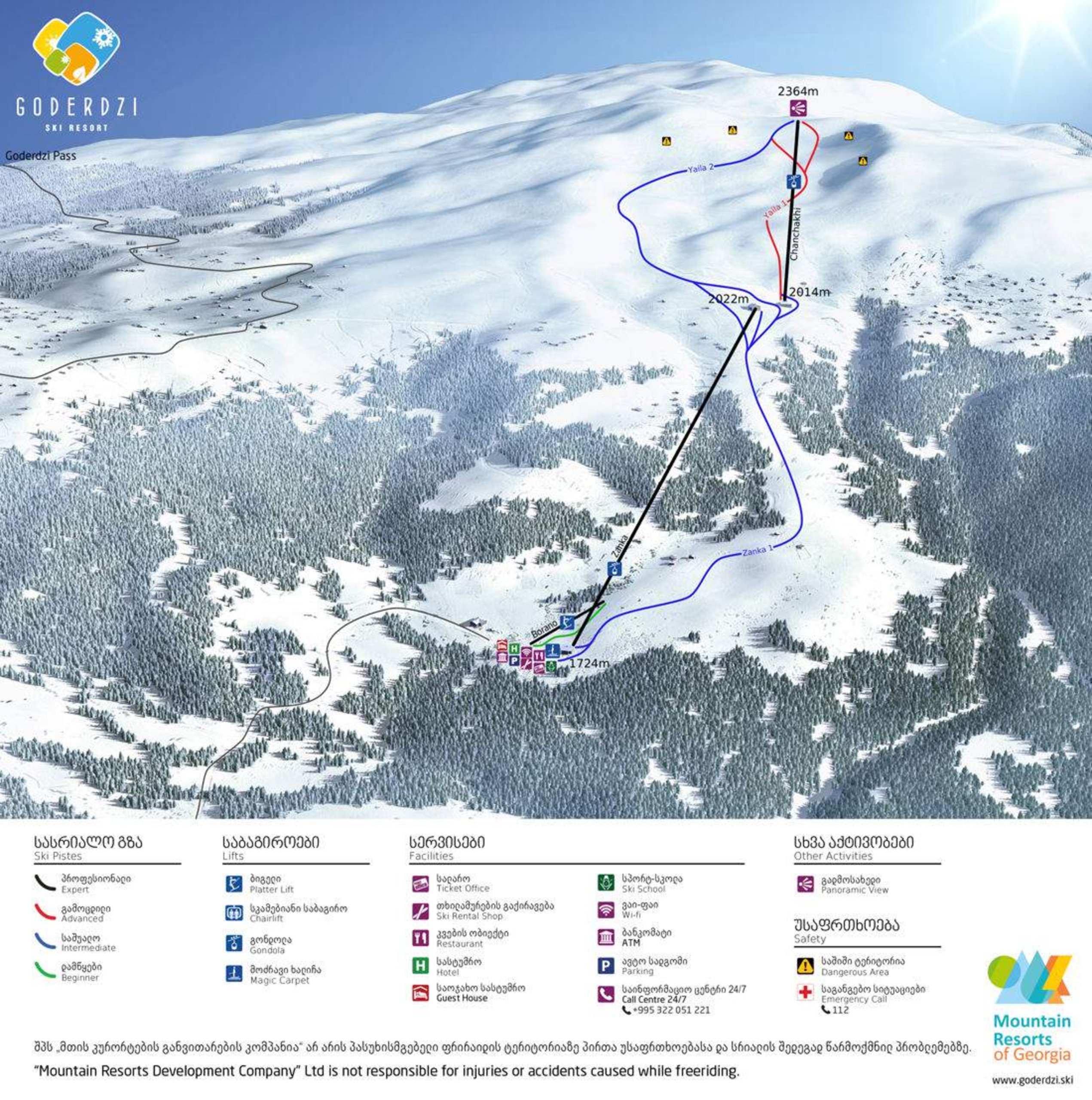 Goderdzi Ski Map