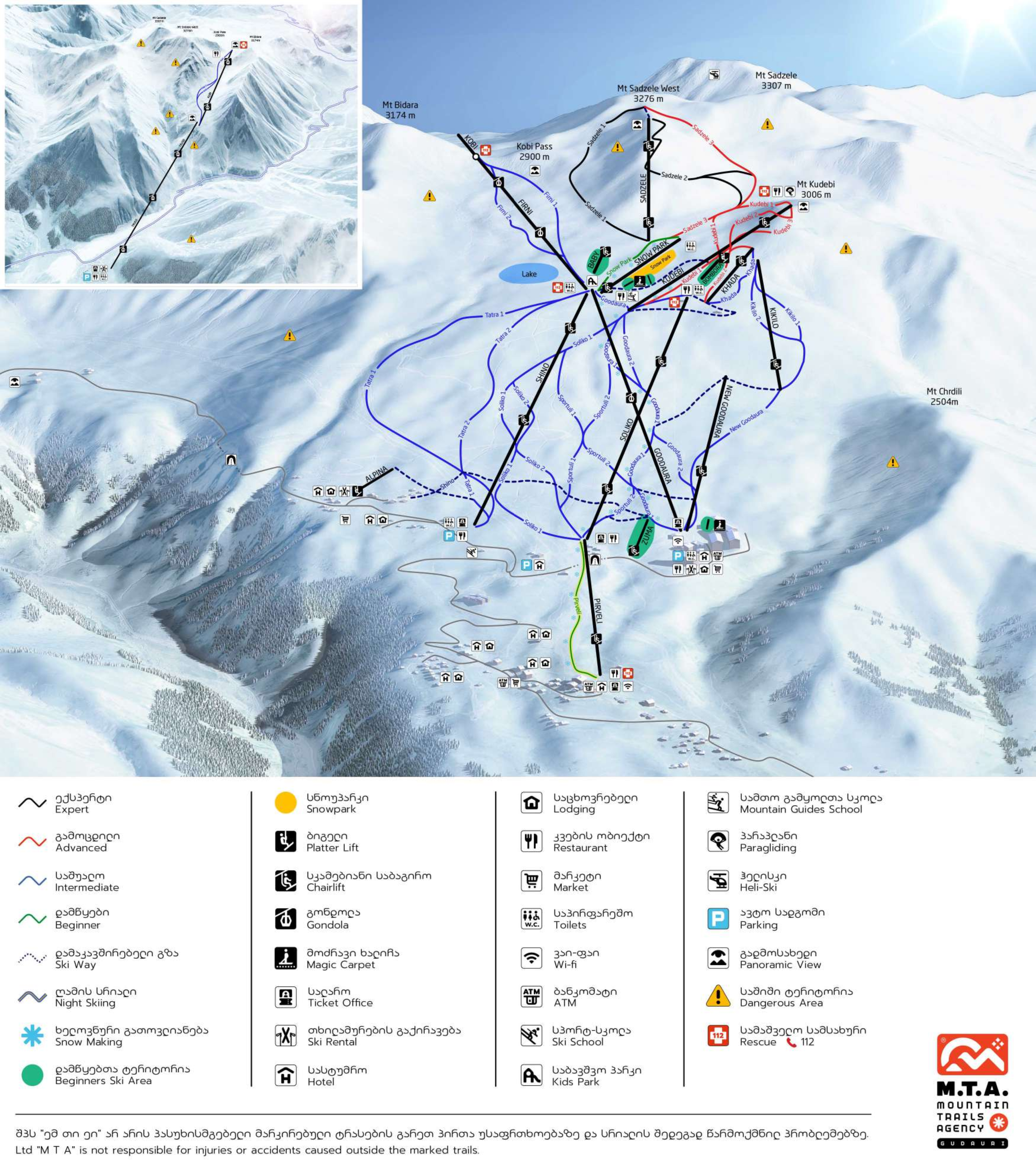Gudauri Ski Map