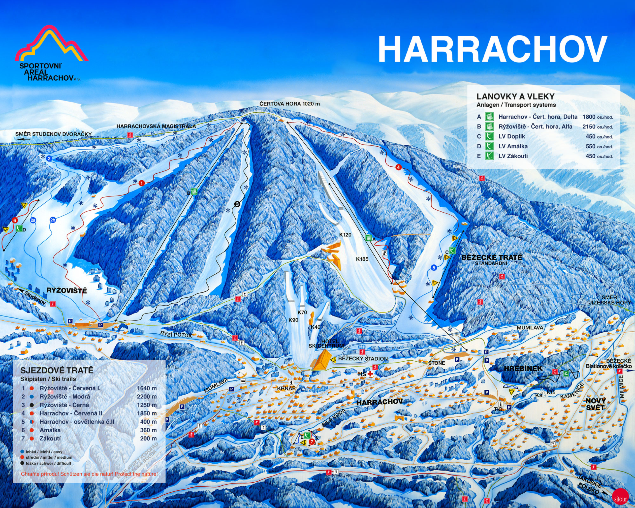 Harrachov Ski Map