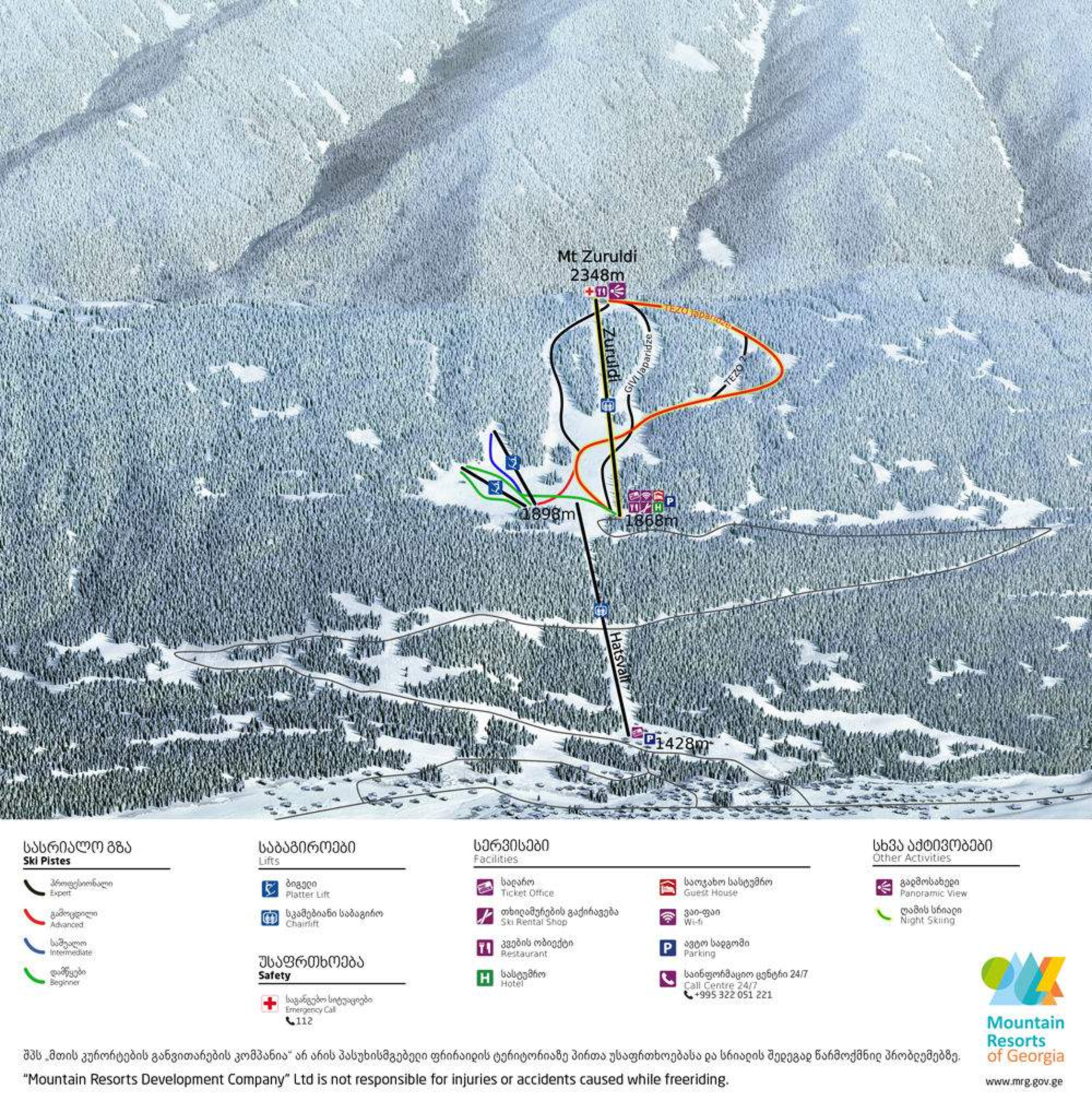 Hatsvali Ski Map