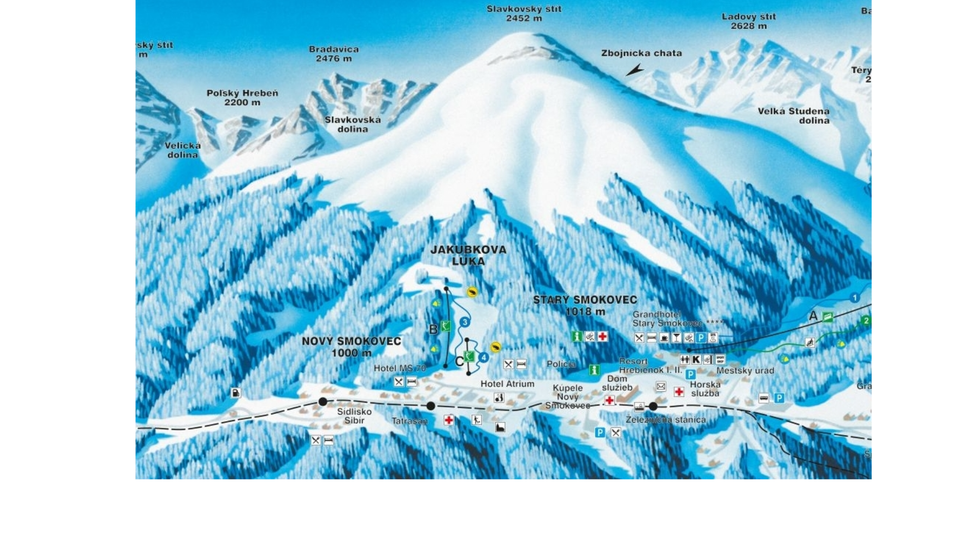 Jakubkova Lúka Ski Map