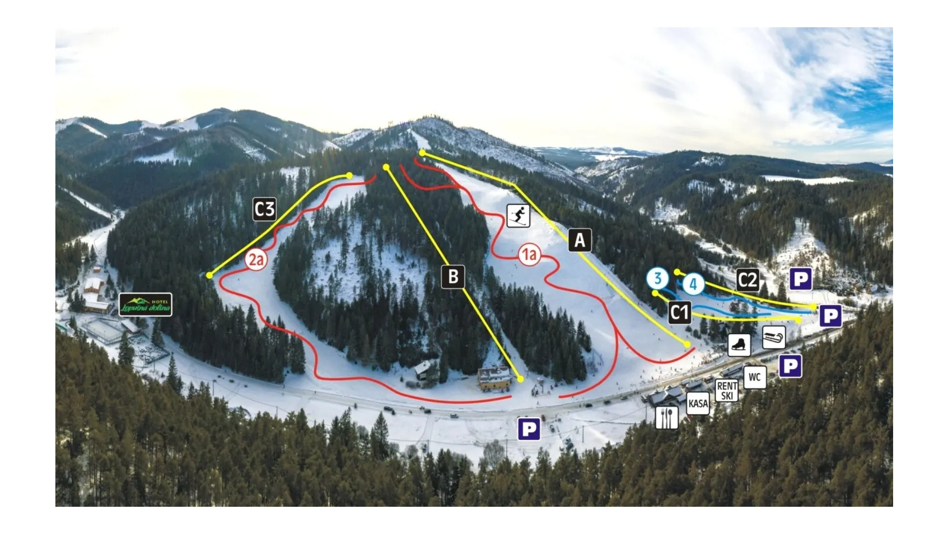Lopušná dolina Ski Map