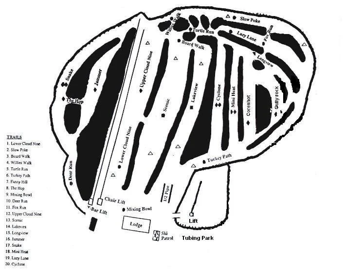 New Hermon Mountain Ski Map New Hermon Mountain Ski Map