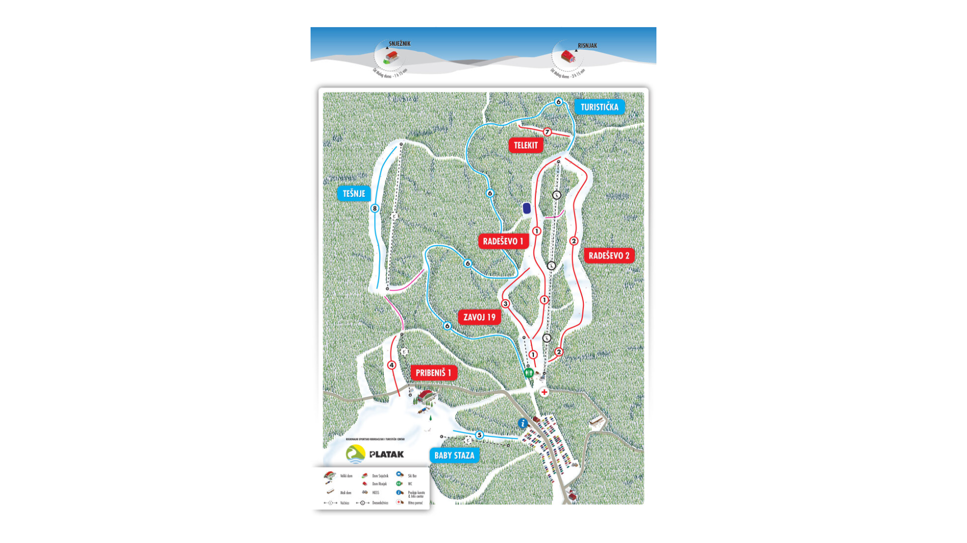 Platak Ski Map