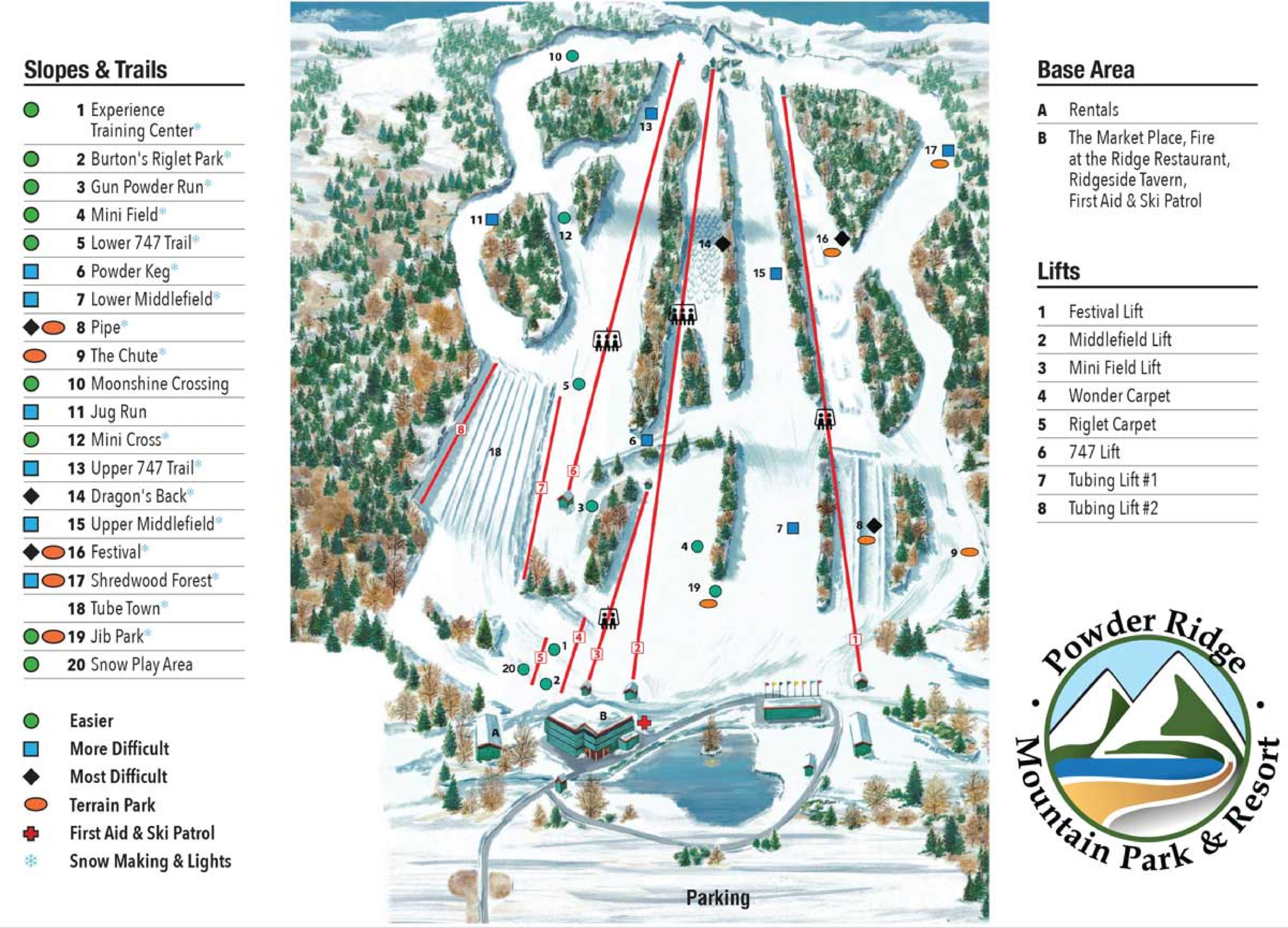 Powder Ridge Ski Map Powder Ridge Ski Map