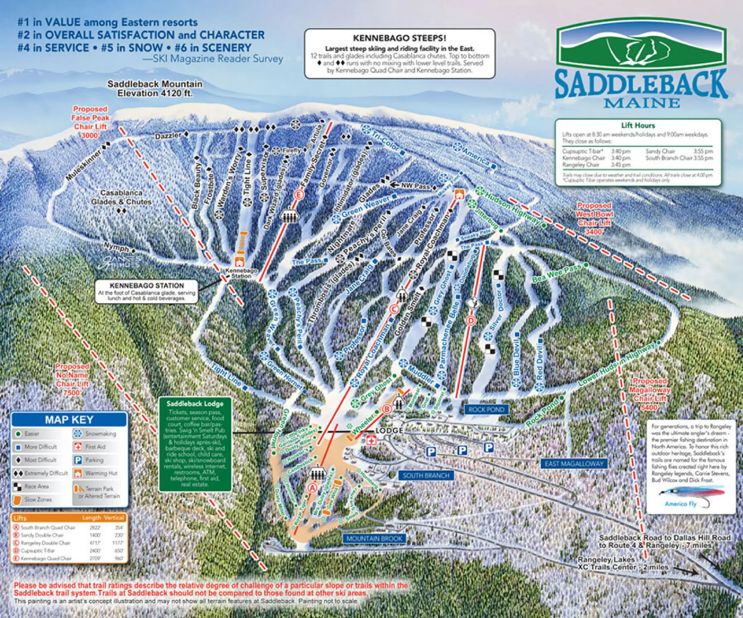 Saddleback Ski Map Saddleback Ski Map