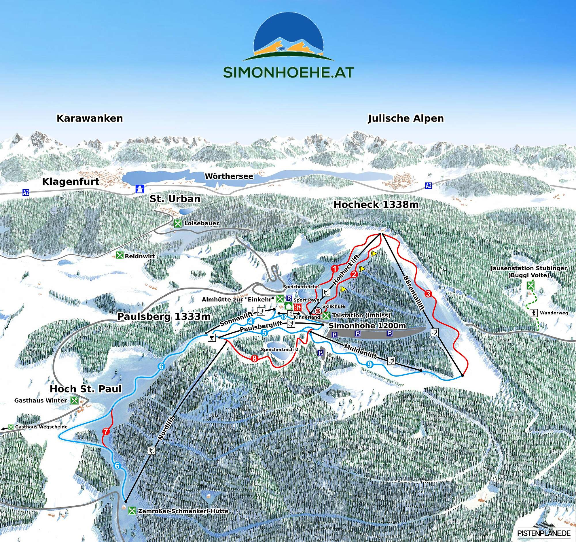 Simonhöhe Ski Map