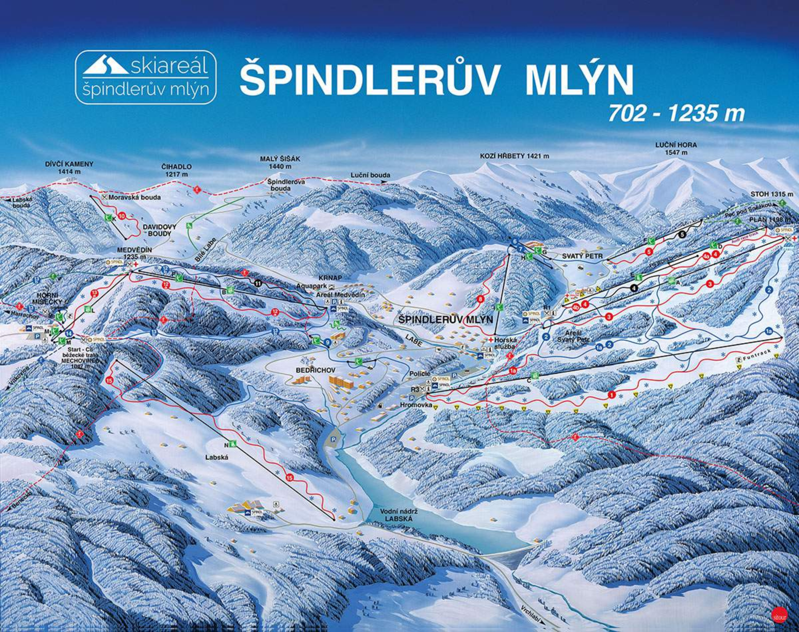 Spindleruv Mlyn Ski Map