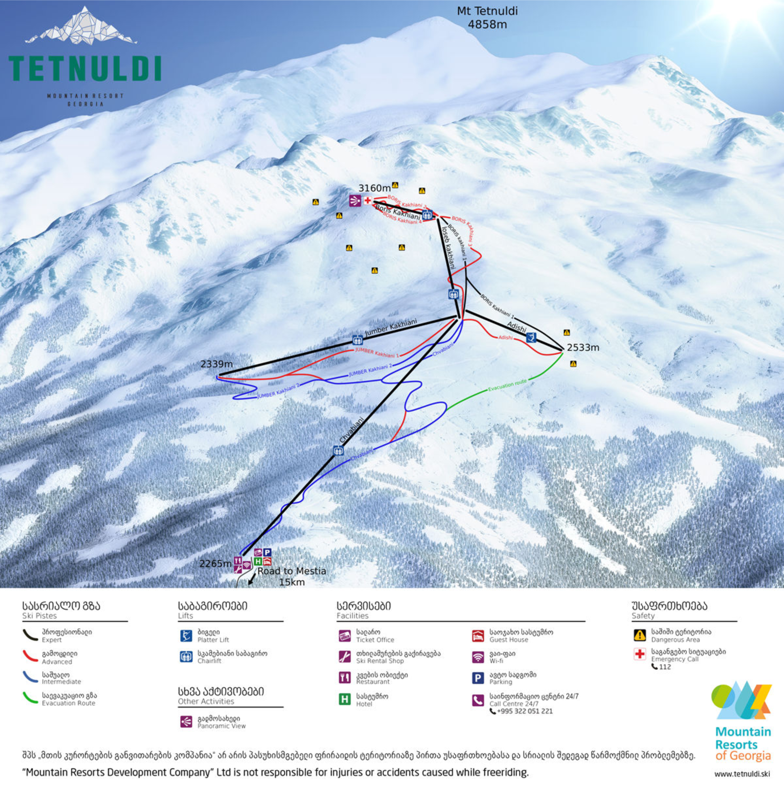 Tetnuldi Ski Map