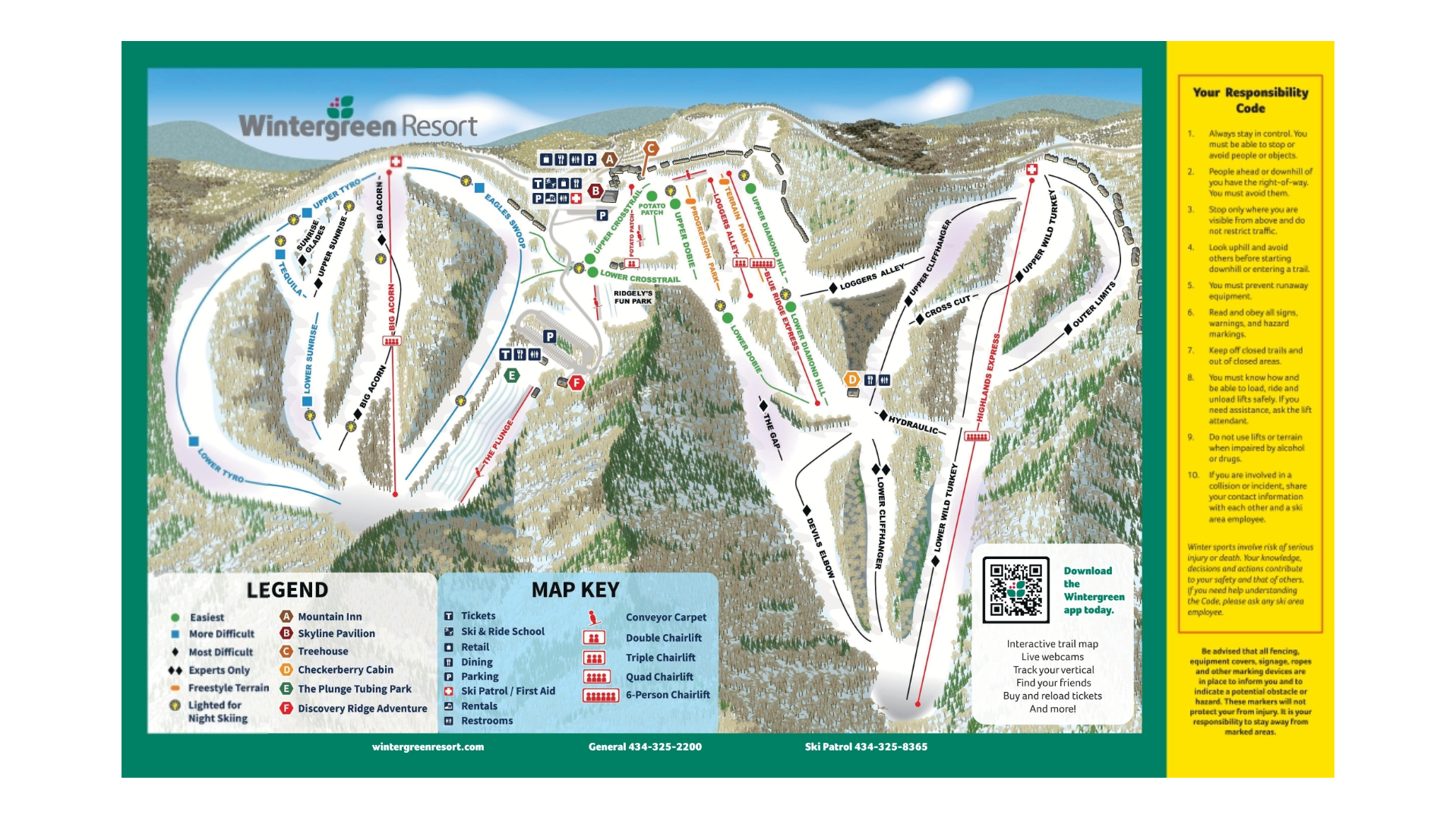 Wintergreen Resort Ski Map Wintergreen Resort Ski Map