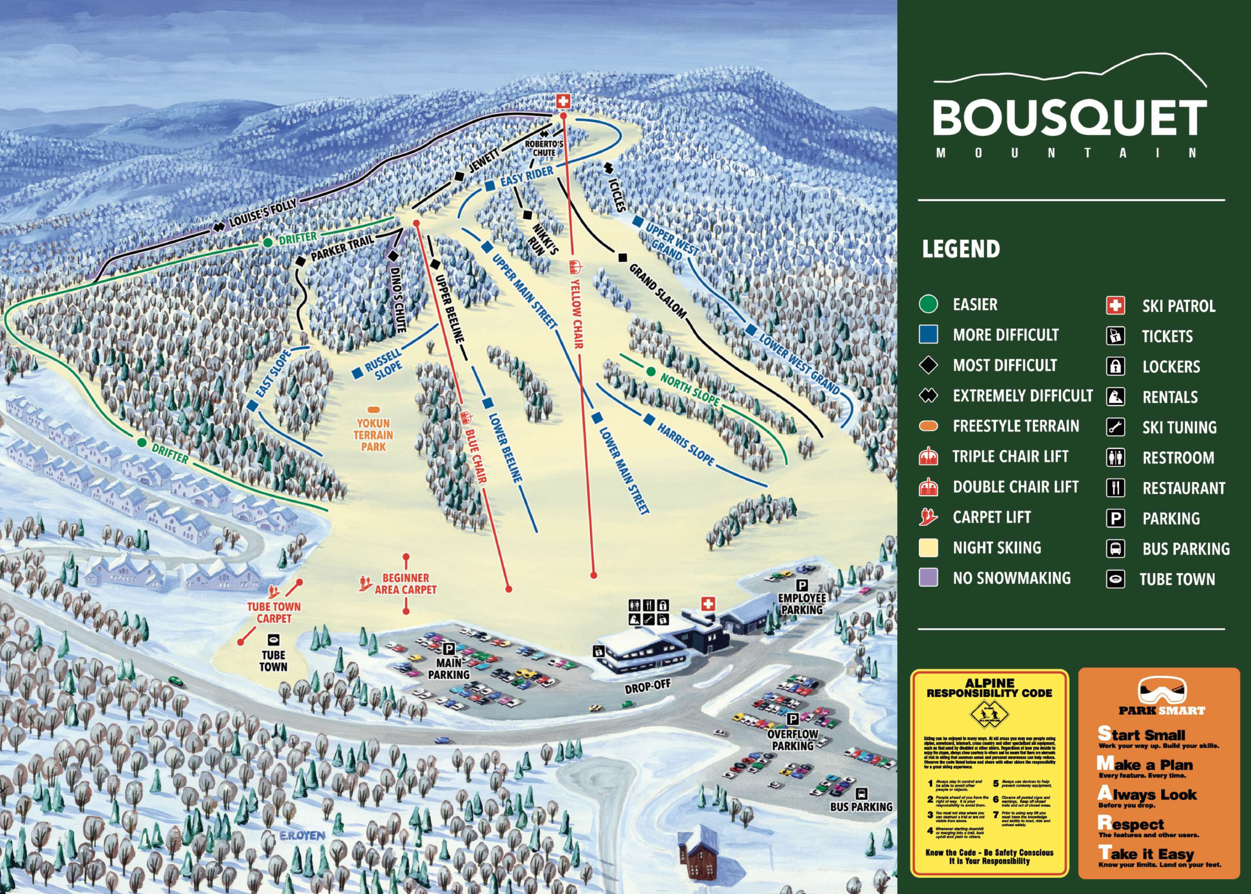 Bousquet Mountain Ski Map Bousquet Mountain Ski Map