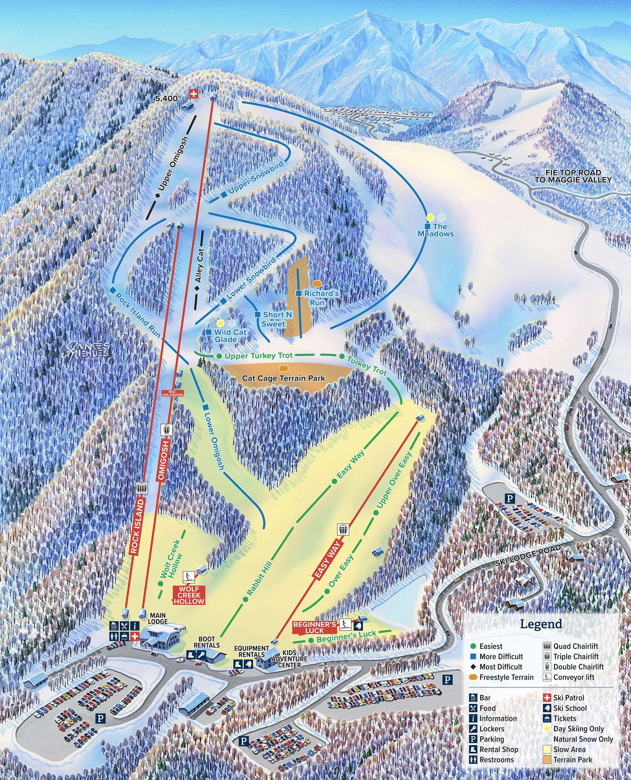 Cataloochee Ski Map Cataloochee Ski Map