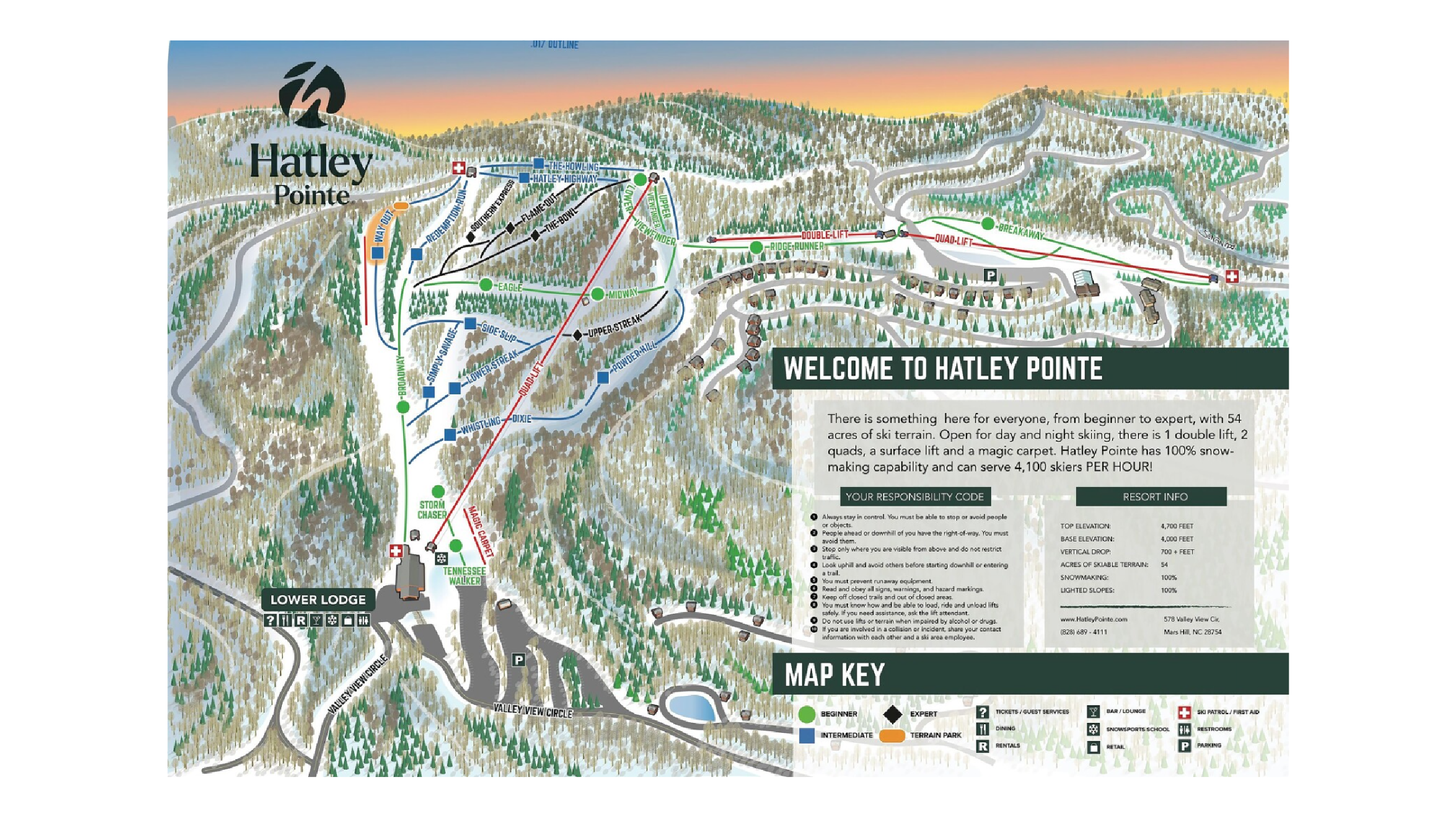 Hatley Pointe Ski Map Hatley Pointe Ski Map