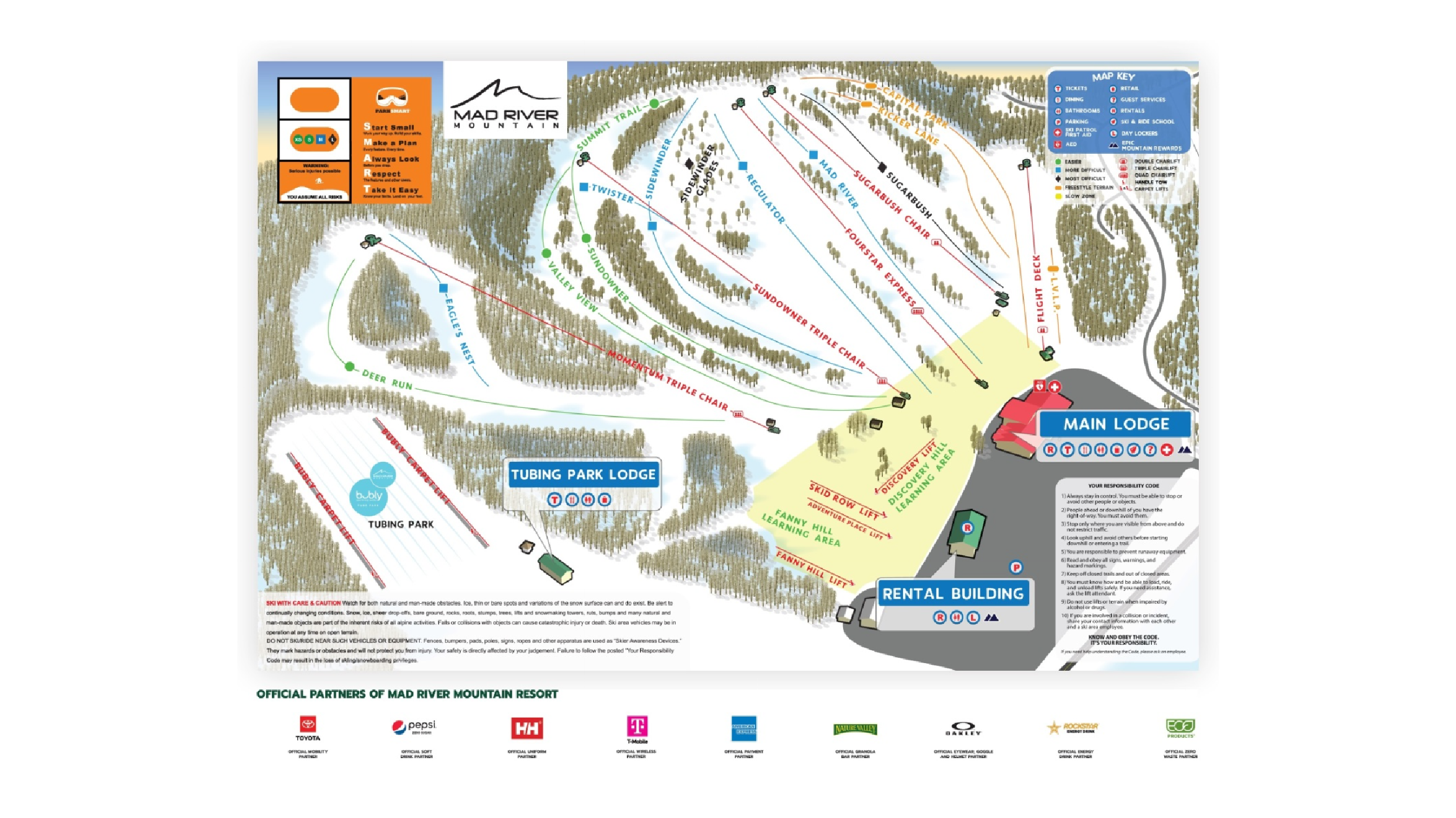 Mad River Mountain Ski Map Mad River Mountain Ski Map