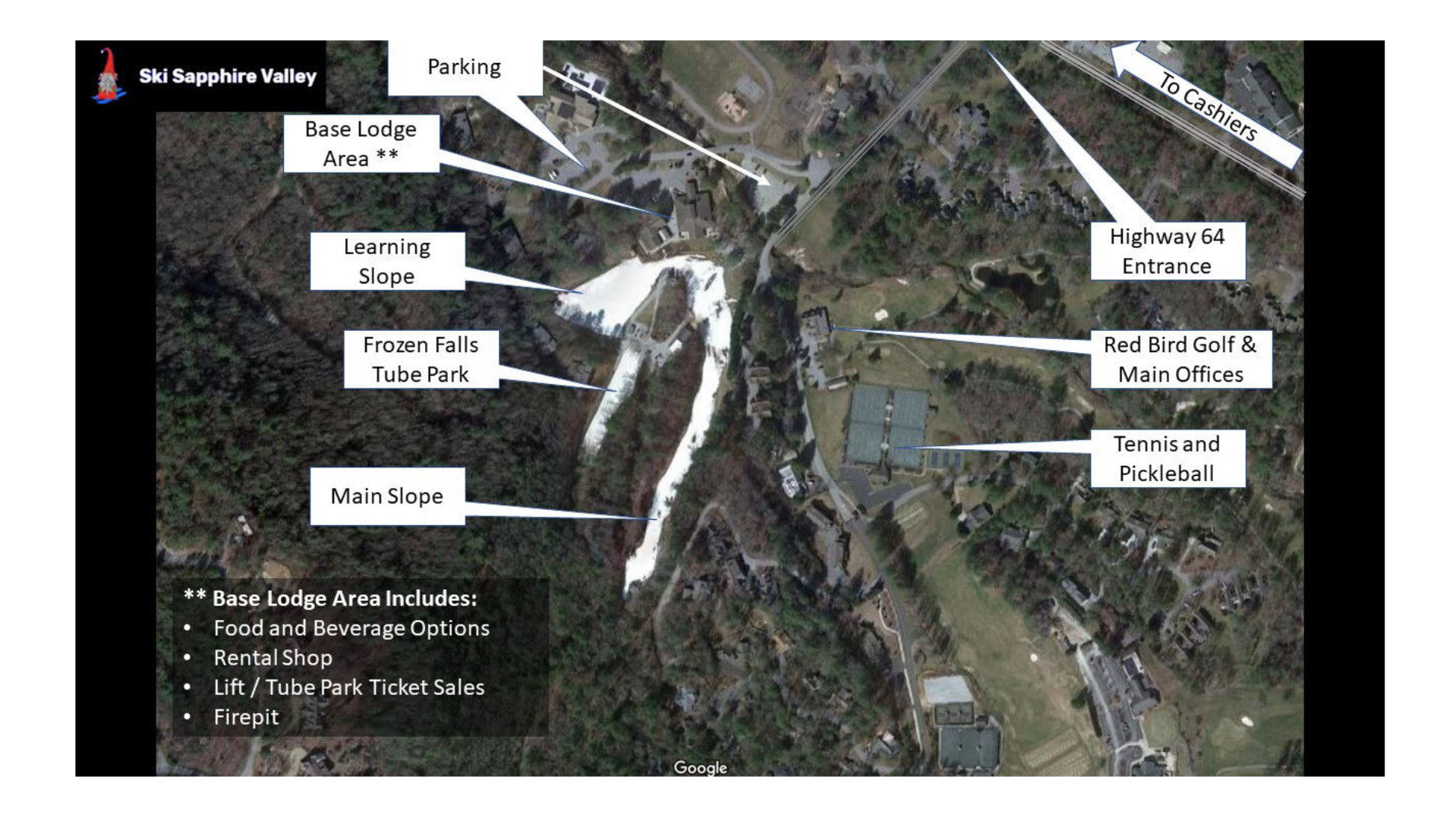 Sapphire Valley Sapphire Valley Ski Map