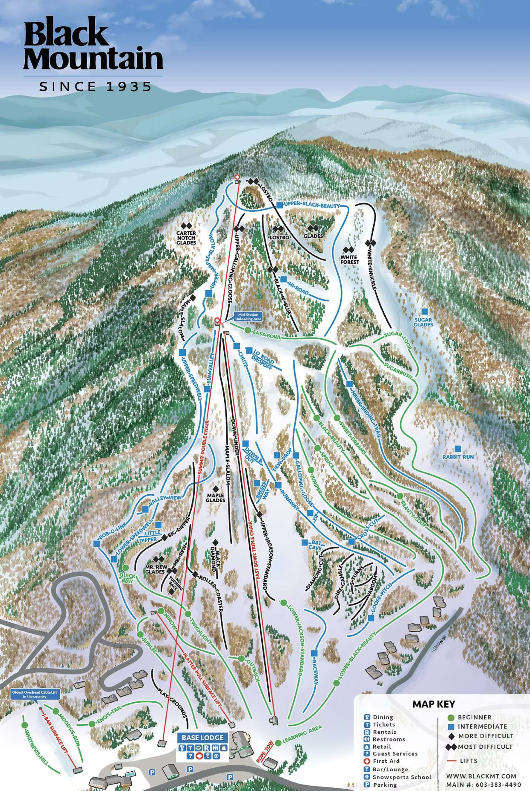 Black Mountain Ski Map Black Mountain Ski Map