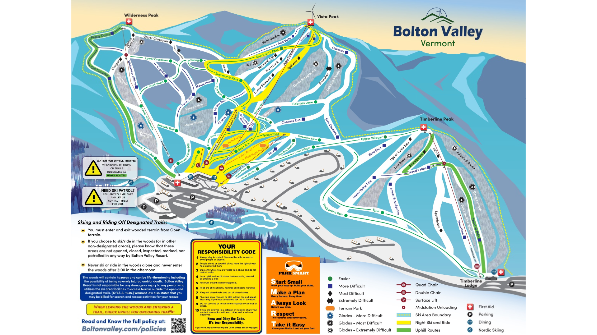 Bolton Valley Ski Map Bolton Valley Ski Map