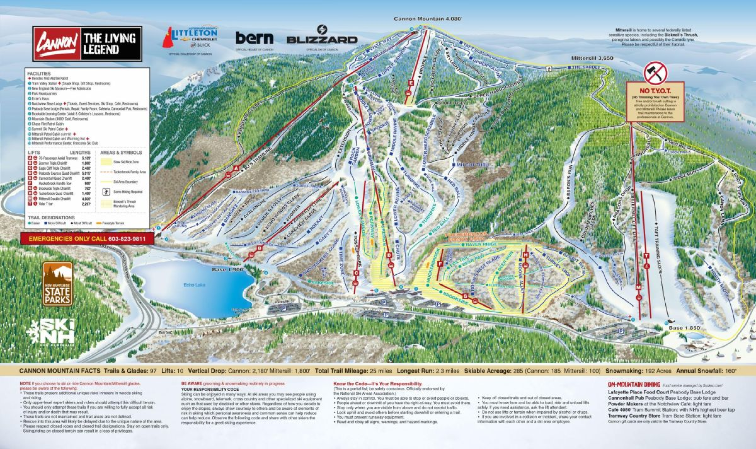 Cannon Mountain Ski Map Cannon Mountain Ski Map