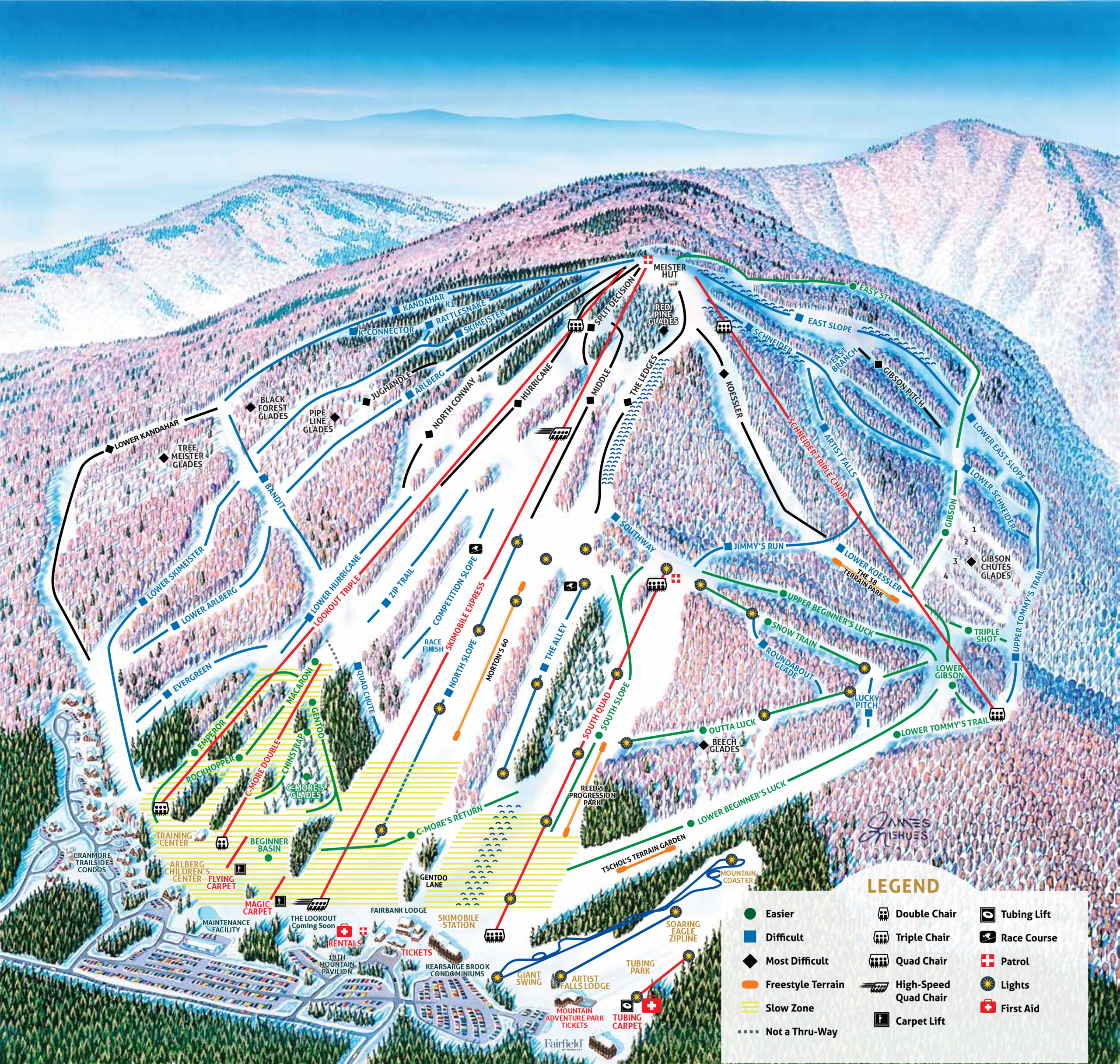 Cranmore Mountain Ski Map Cranmore Mountain Ski Map