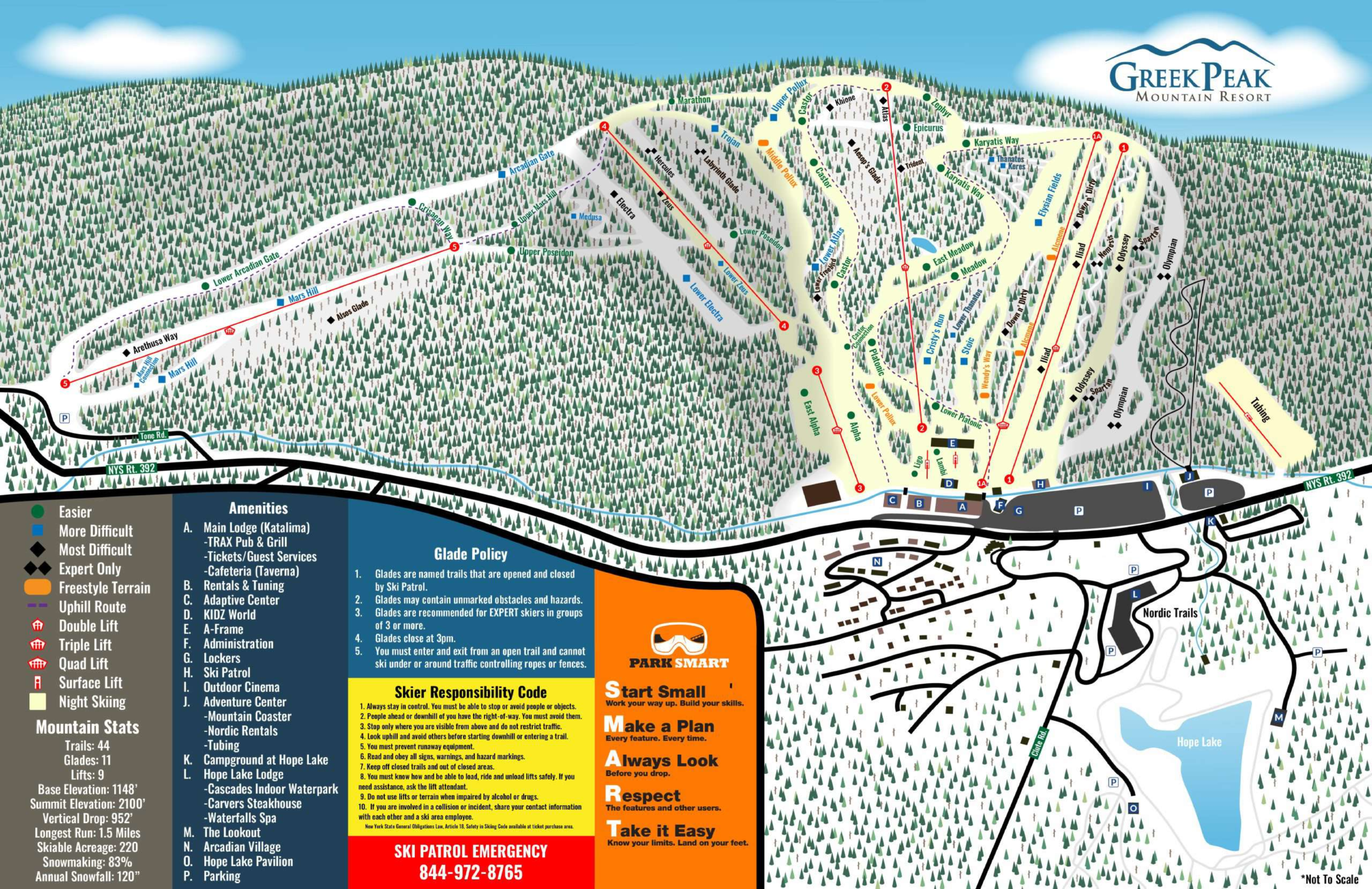 Greek Peak Ski Map