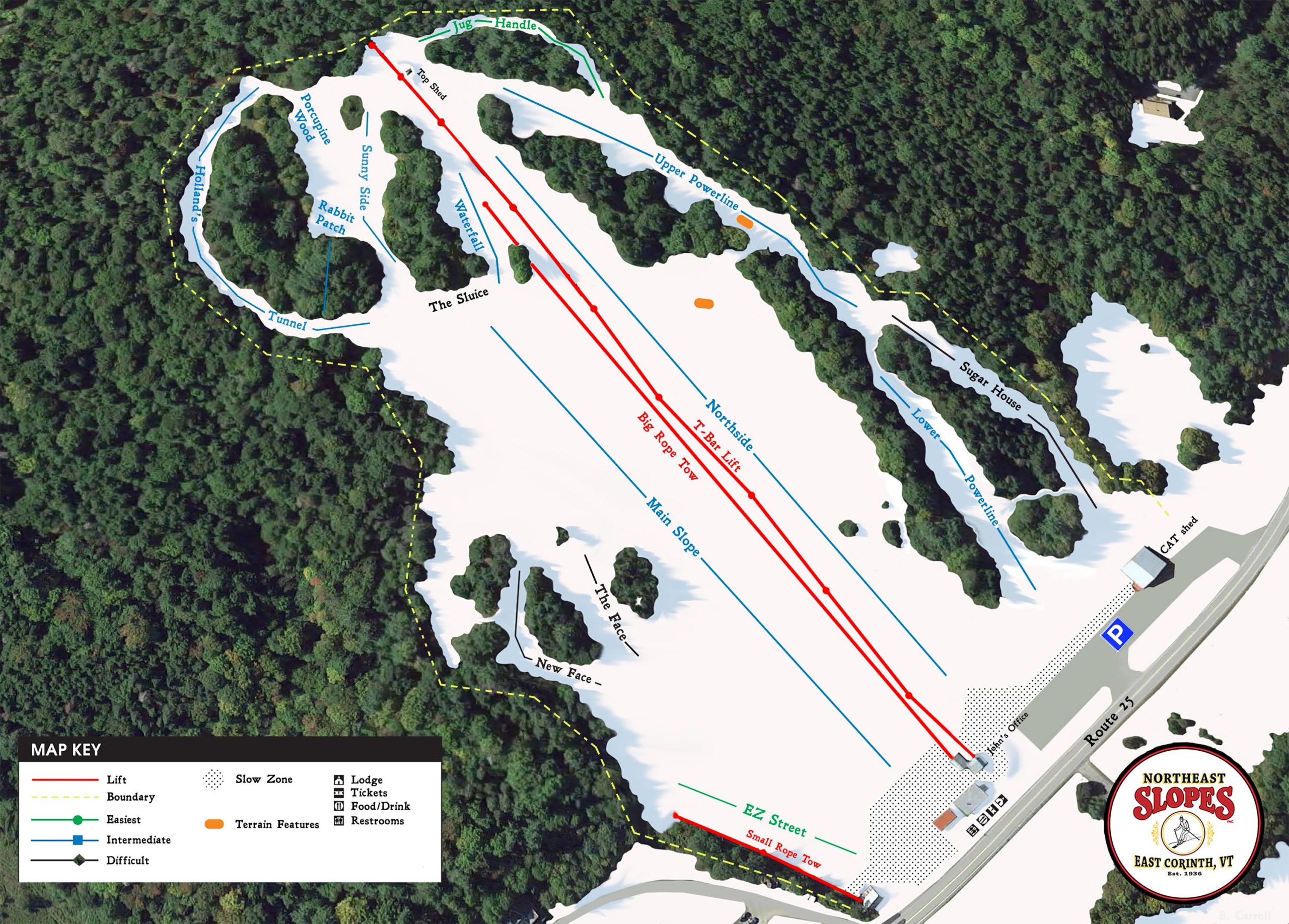 Northeast Slopes Ski Map Northeast Slopes Ski Map