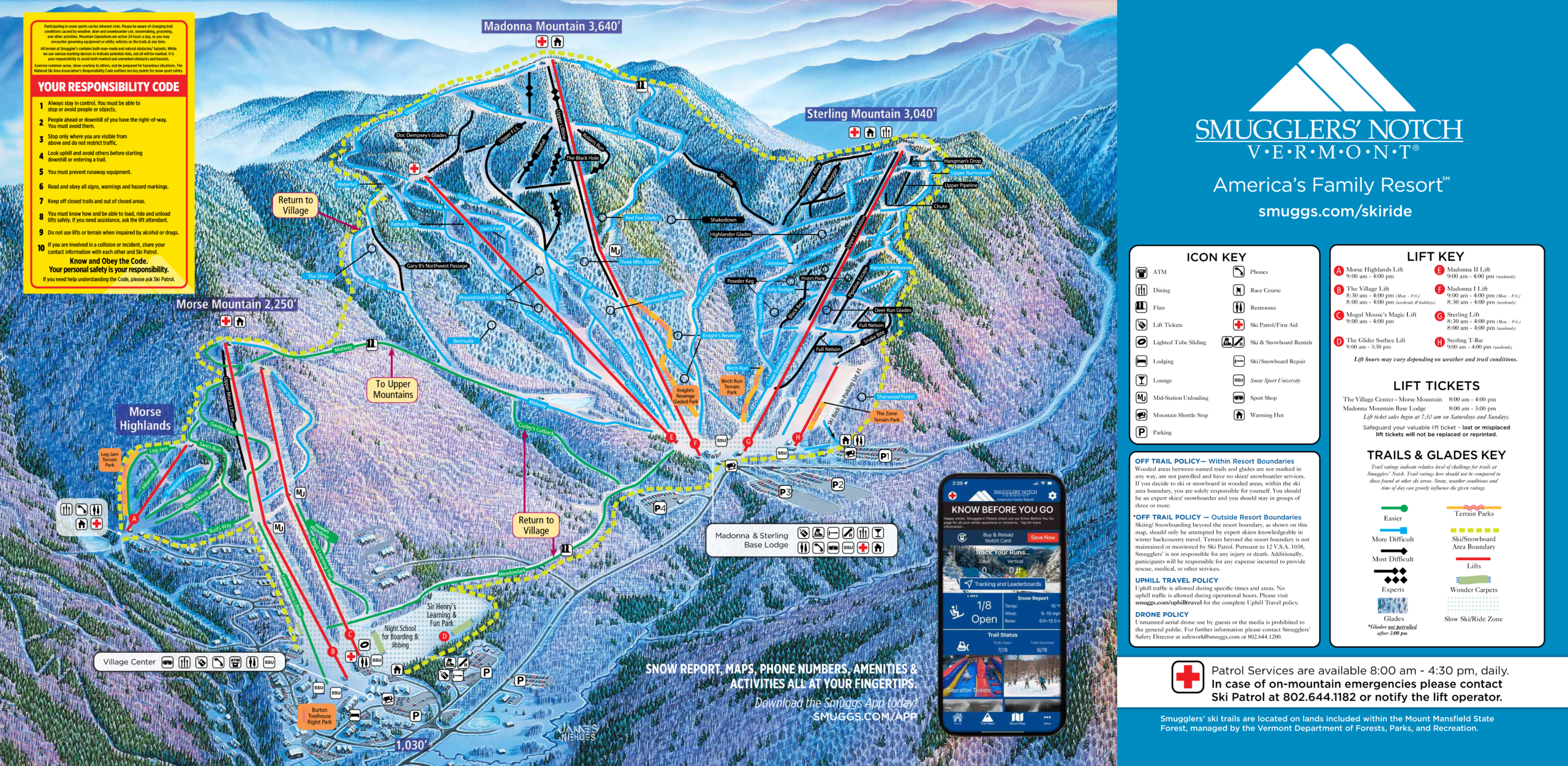 Smugglers Notch Ski Map Smugglers Notch Ski Map