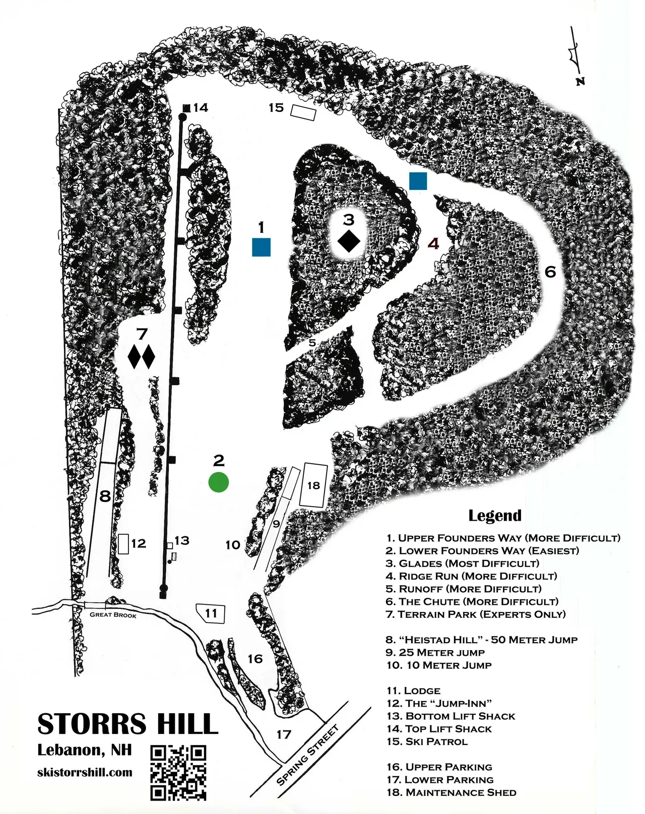 Storrs Hill Ski Map Storrs Hill Ski Map