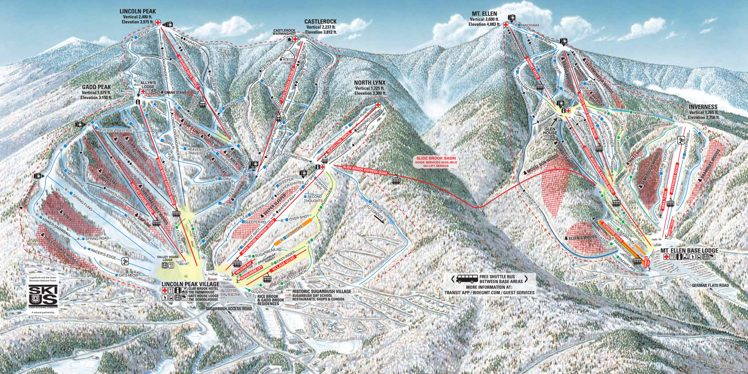 Sugarbush Ski Map Sugarbush Ski Map