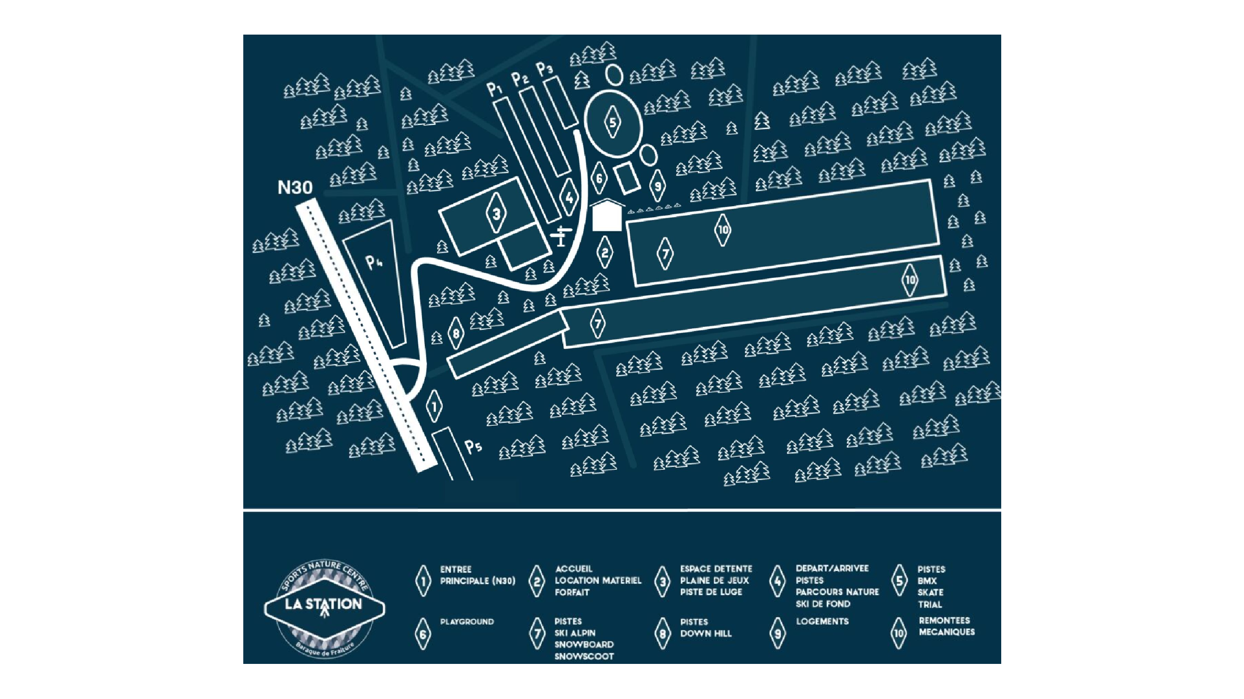 Baraque de Fraiture Ski Map