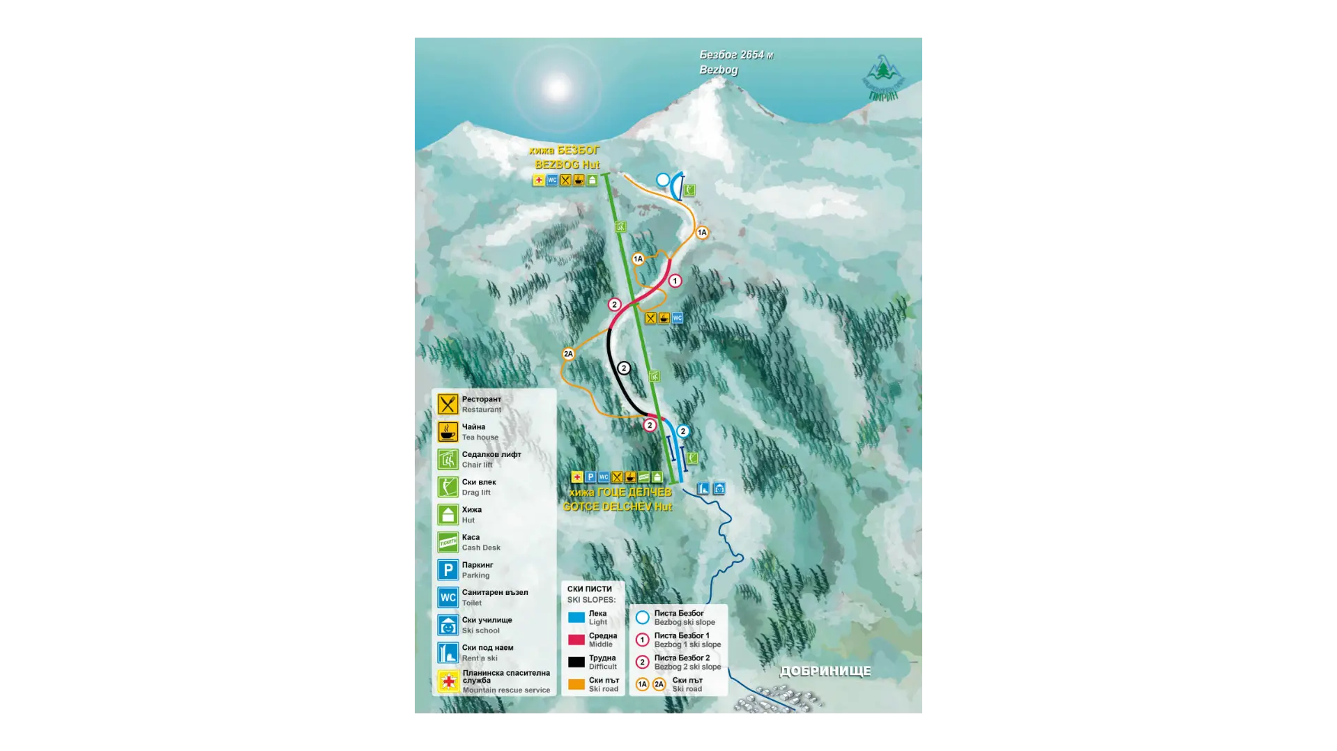 Dobrinishte Ski Map