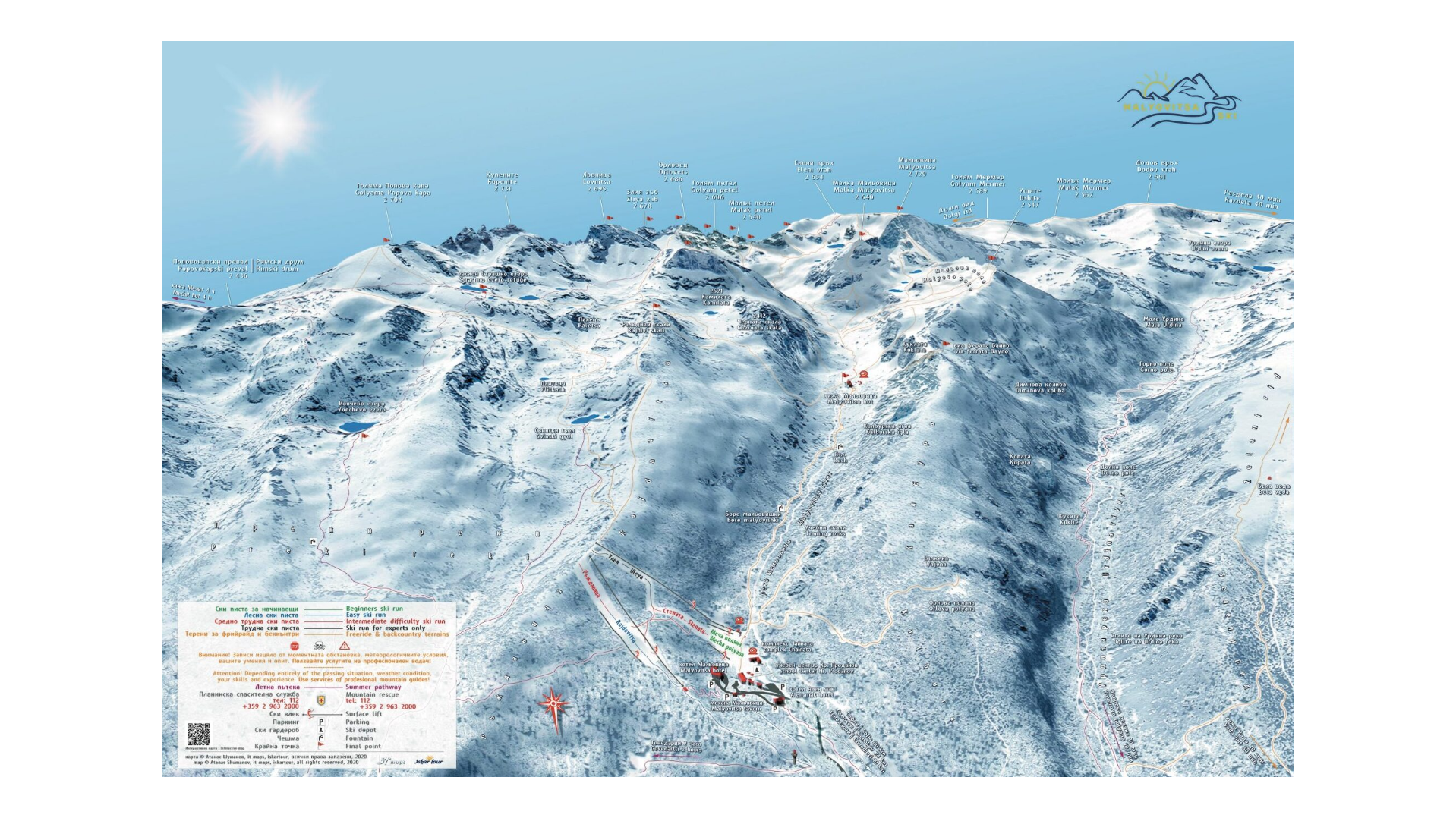 Malyovitsa Ski Map